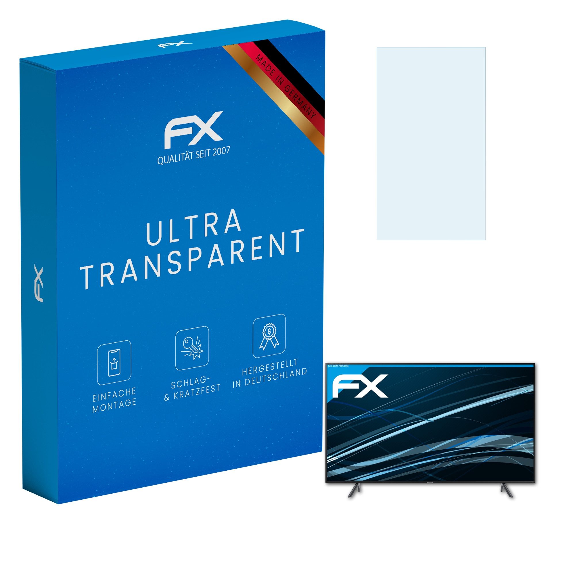 atFoliX Schutzfolie Displayschutz für Samsung RU7179 43 Inch, Ultraklar und hartbeschichtet