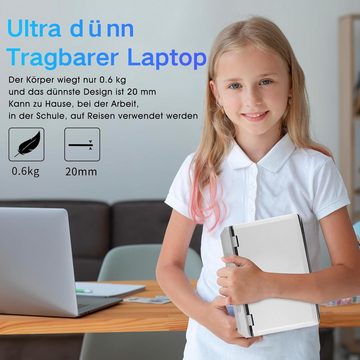UDKED Touchscreen, USB 3.0, MiniHDMI, WiFi Notebook (Intel, Intel HD Graphics 600, 128 GB SSD, mehrfachen Verbindungsklemmen - Leichtgewichtiger Laptop für unterwegs)