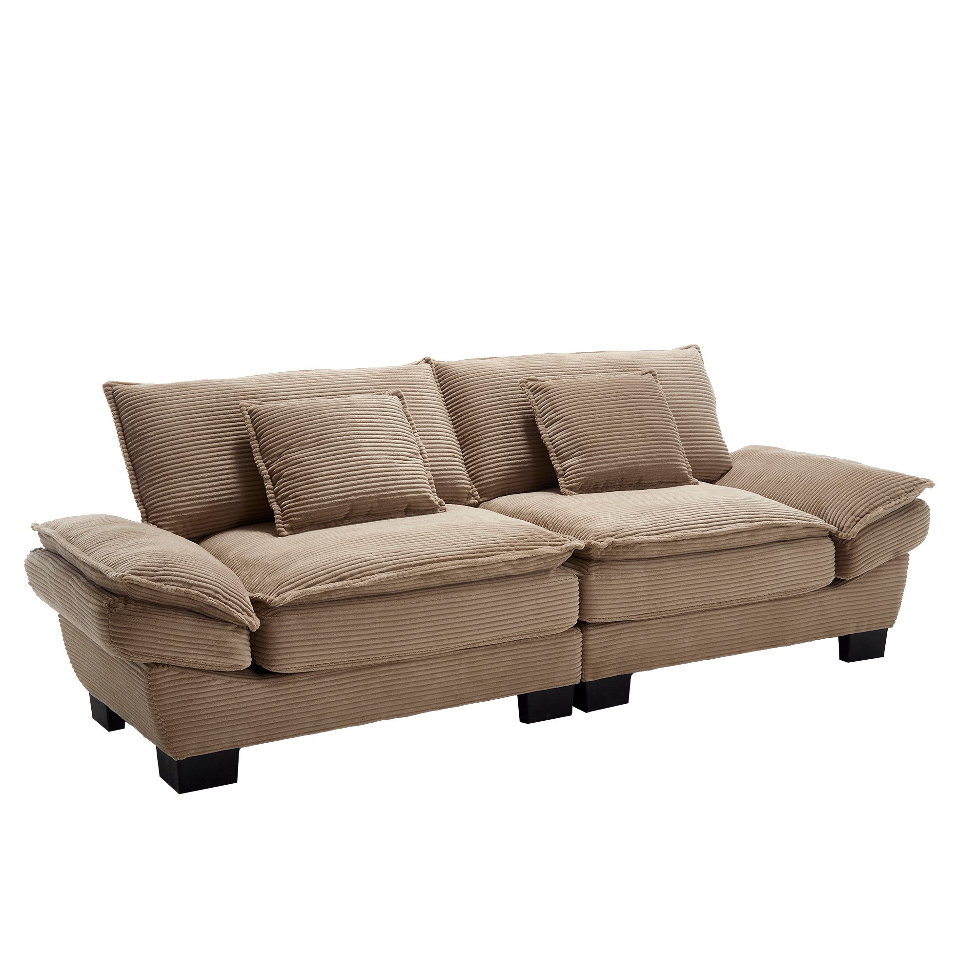 2-Sitzer Doppelsofa Federbett Schlafsofa Loungesofa Sessel Wohnzimmer Mehrfarbe