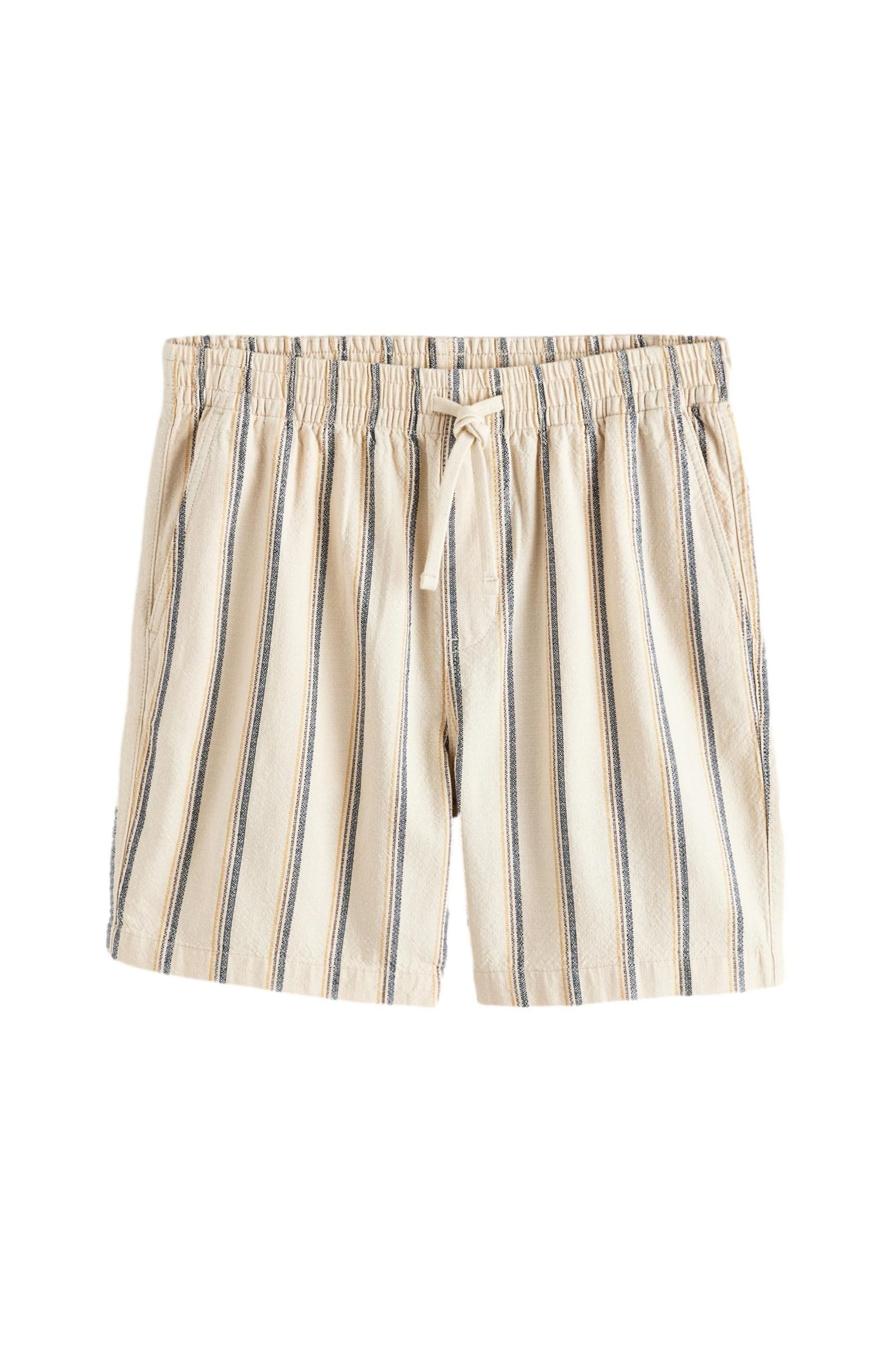 Shorts Gestreifte Shorts mit Tunnelzugbund