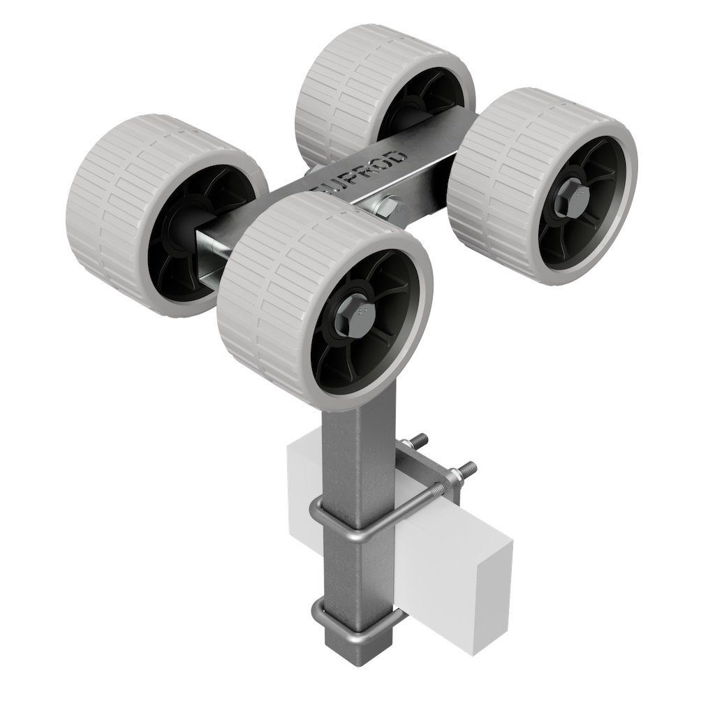 Auffahrrampe Sliprollen Slipwagen Sliphilfe Bootstrailer EVA-Reifen Ø 120 mm, 4er