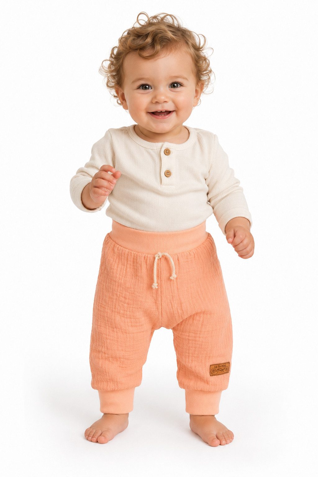La Bortini Schlupfhose Baby Hose Pumphose aus Musselin Babyhose unisex für Neugeborene luftig, sommerlich, weich, 44 50 56 62 68 74 80 86