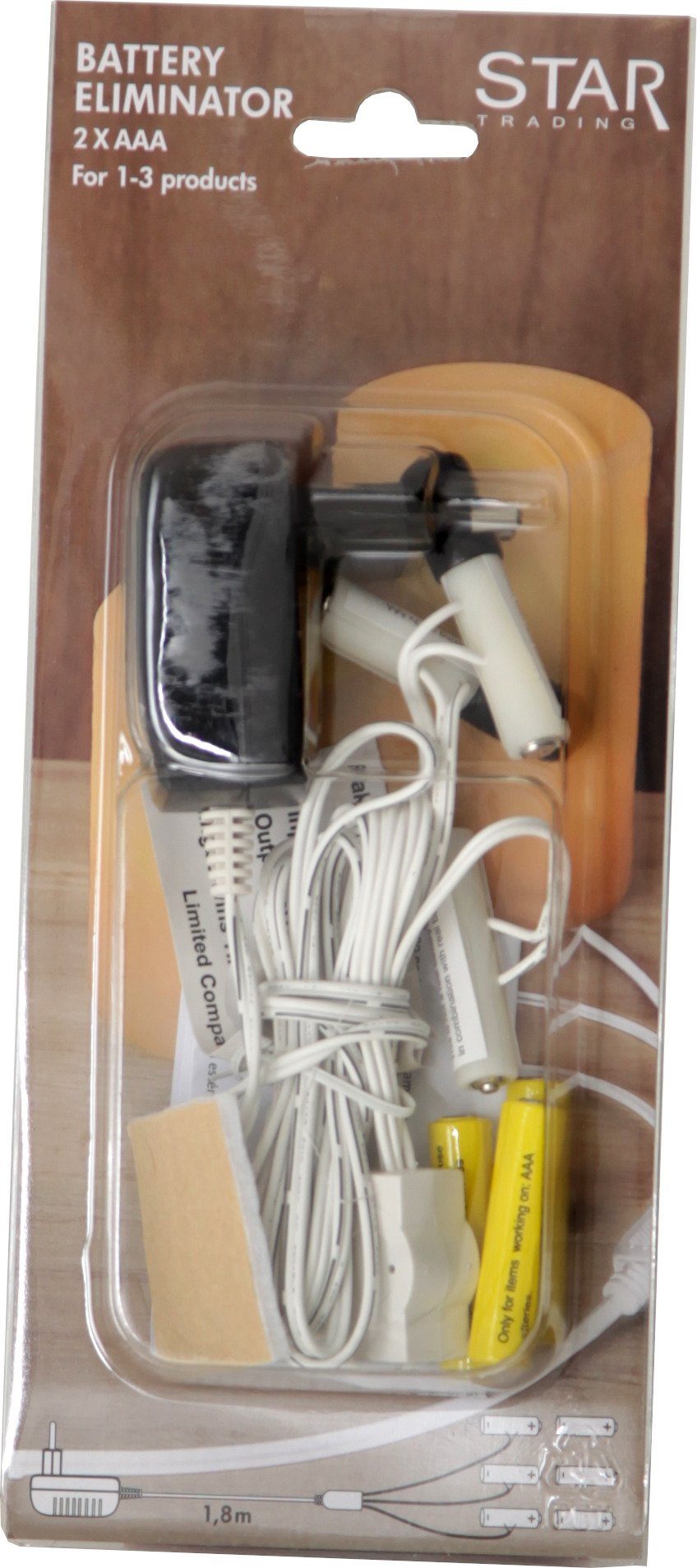 Best Season Batterie Adapter 3 Volt AAA 062-02 Stromadapter, 180 cm