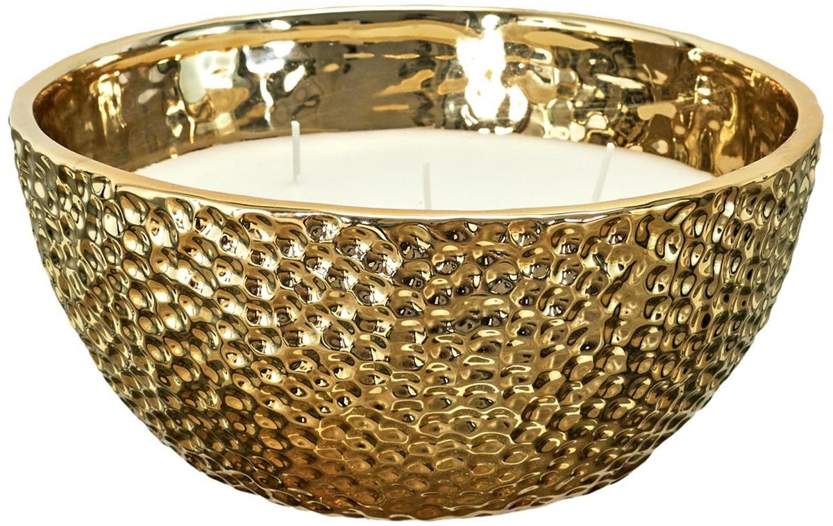 HOME DECO FACTORY Duftkerze Amber Duftkerze Gold 21 cm, 25 Std Brenndauer, 5 Dochte (1-tlg), 5 Dochte