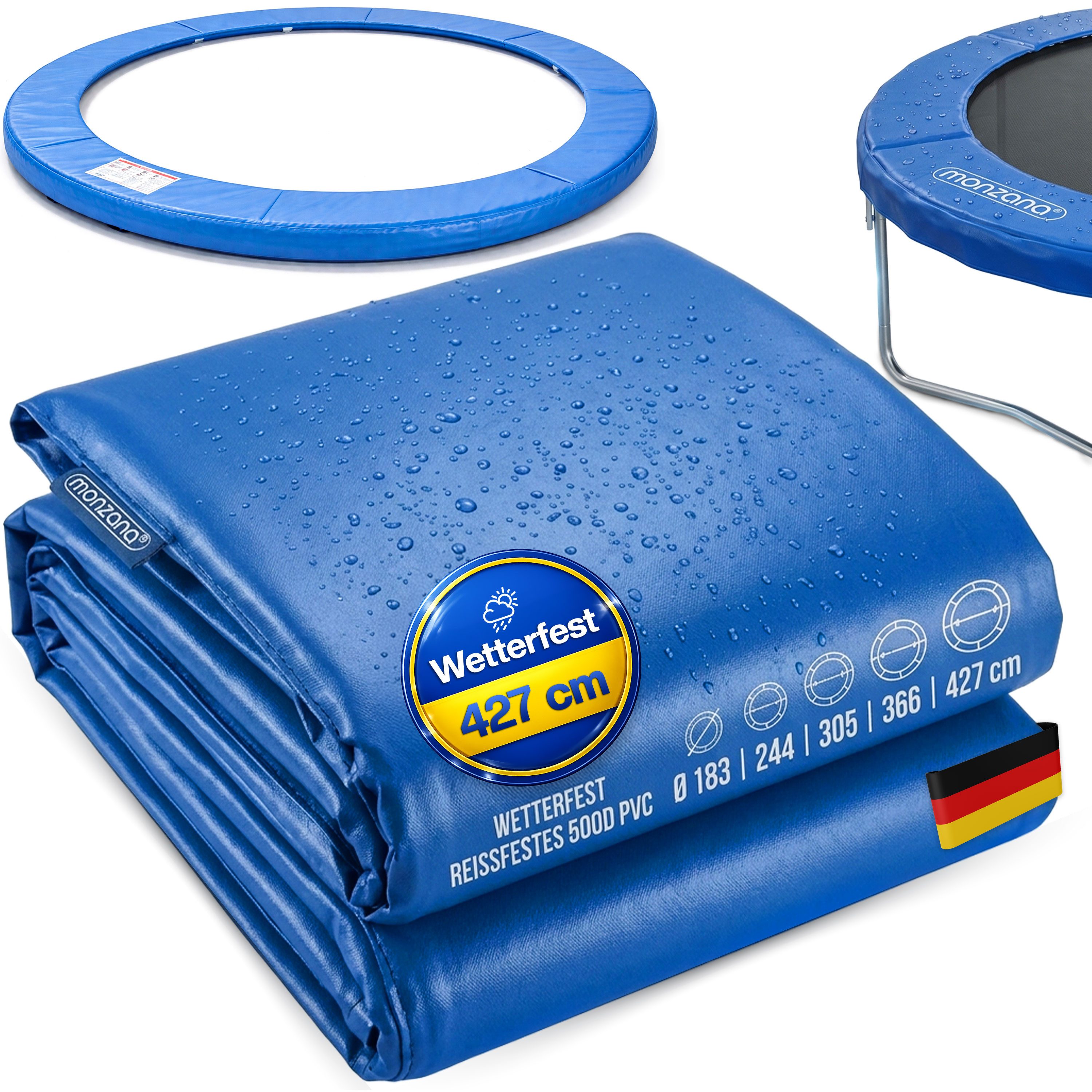monzana Trampolin-Abdeckplane, Trampolin Randabdeckung Ø 427 cm 30cm breit 100% UV-beständig