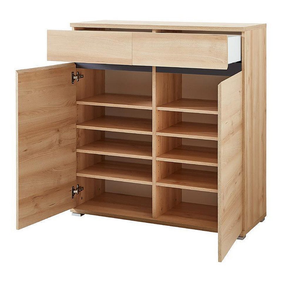 Lomadox Garderobe LISSOBA-01 (5-tlg), Garderoben Set, 4-teilig, Edelbuche, B x H x T: ca. 212 x 200 x 40 cm