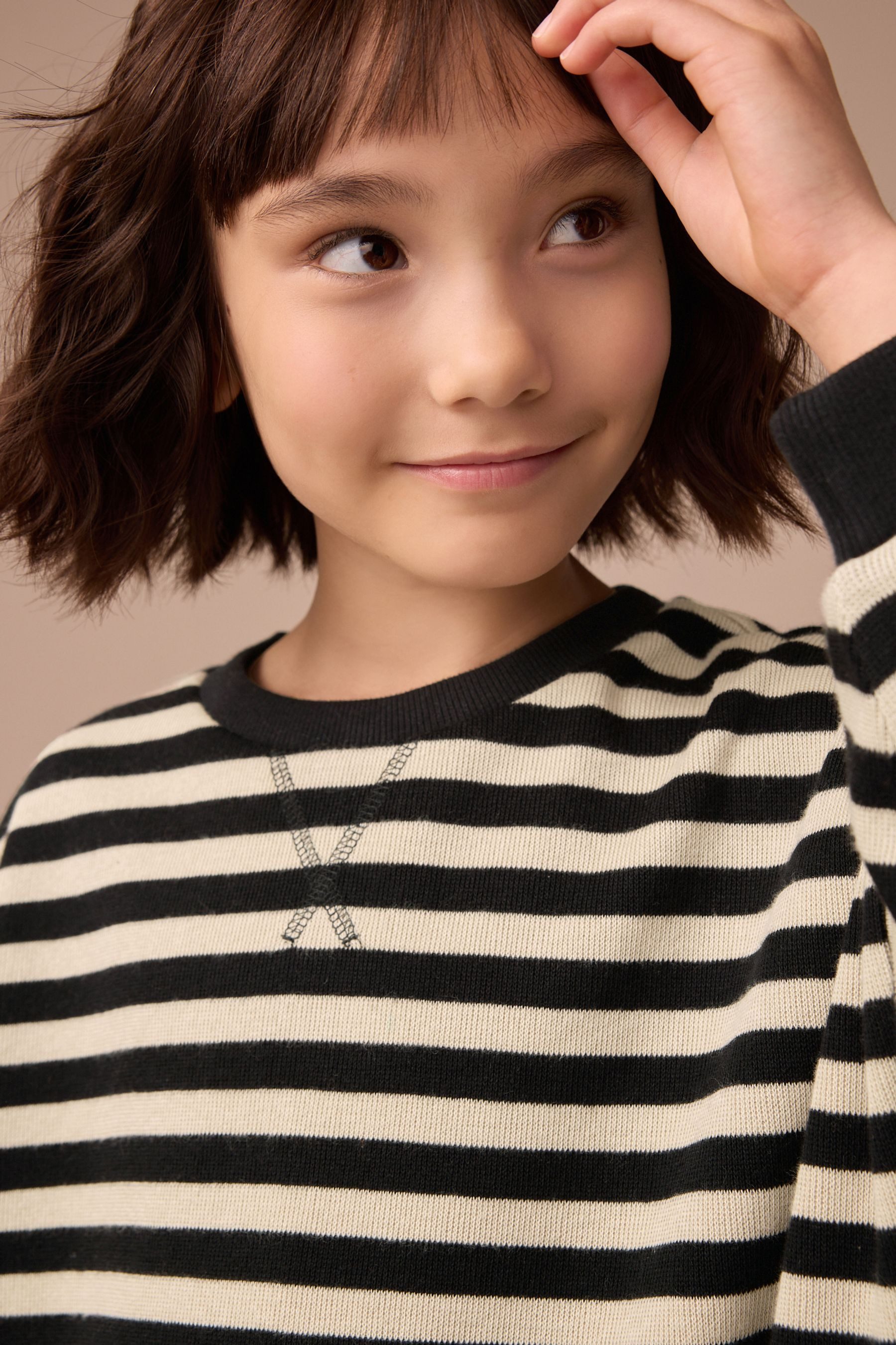 Next Sweater Geripptes, gemütliches Oversized Fit Sweatshirt (1-tlg)