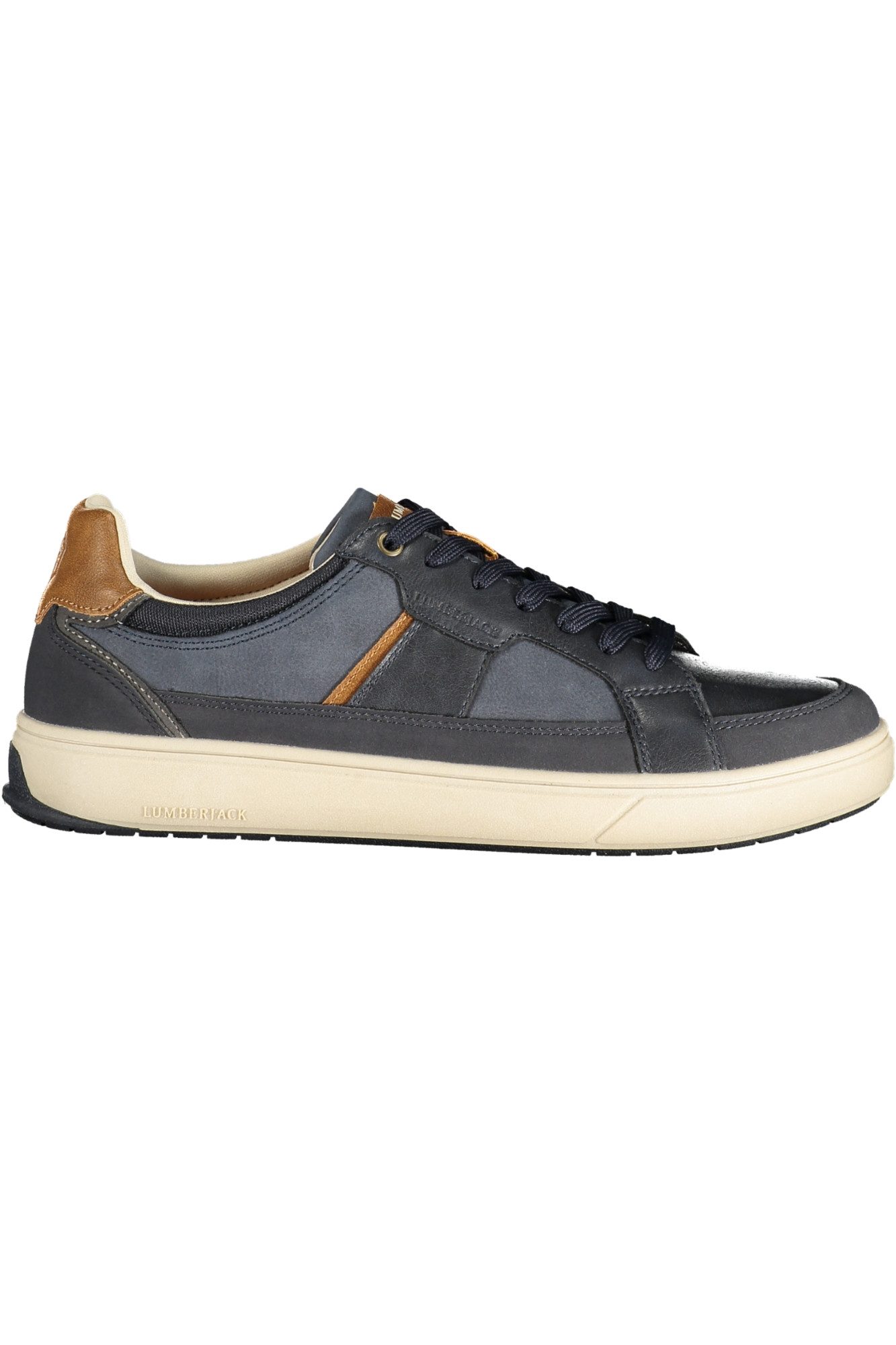 LUMBERJACK Sneaker Herren Laufschuh Blau/Braun mit Wechselfußbett &