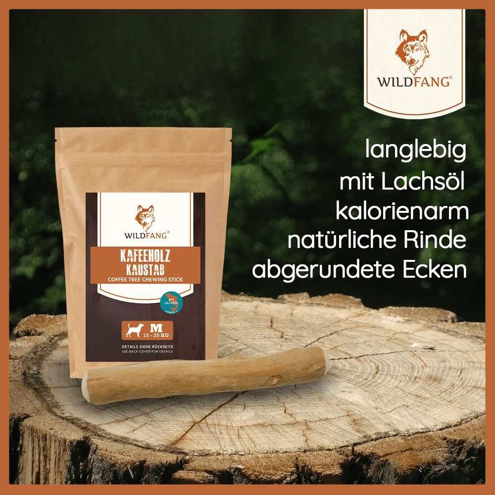 Thumbnail - Wildfang Kauspielzeug Kaffeeholz Kaustab mit Lachsöl