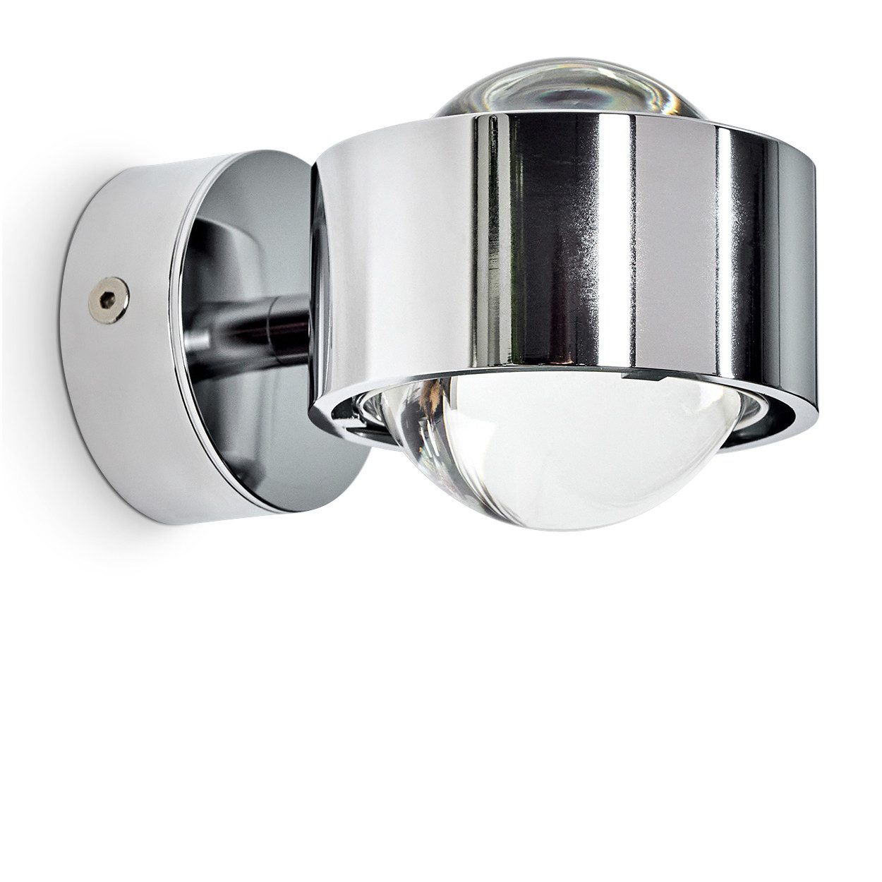 hofstein Wandleuchte »Osacca« Wandlampe geradlinig aus Metall mit Glas-Lins günstig online kaufen