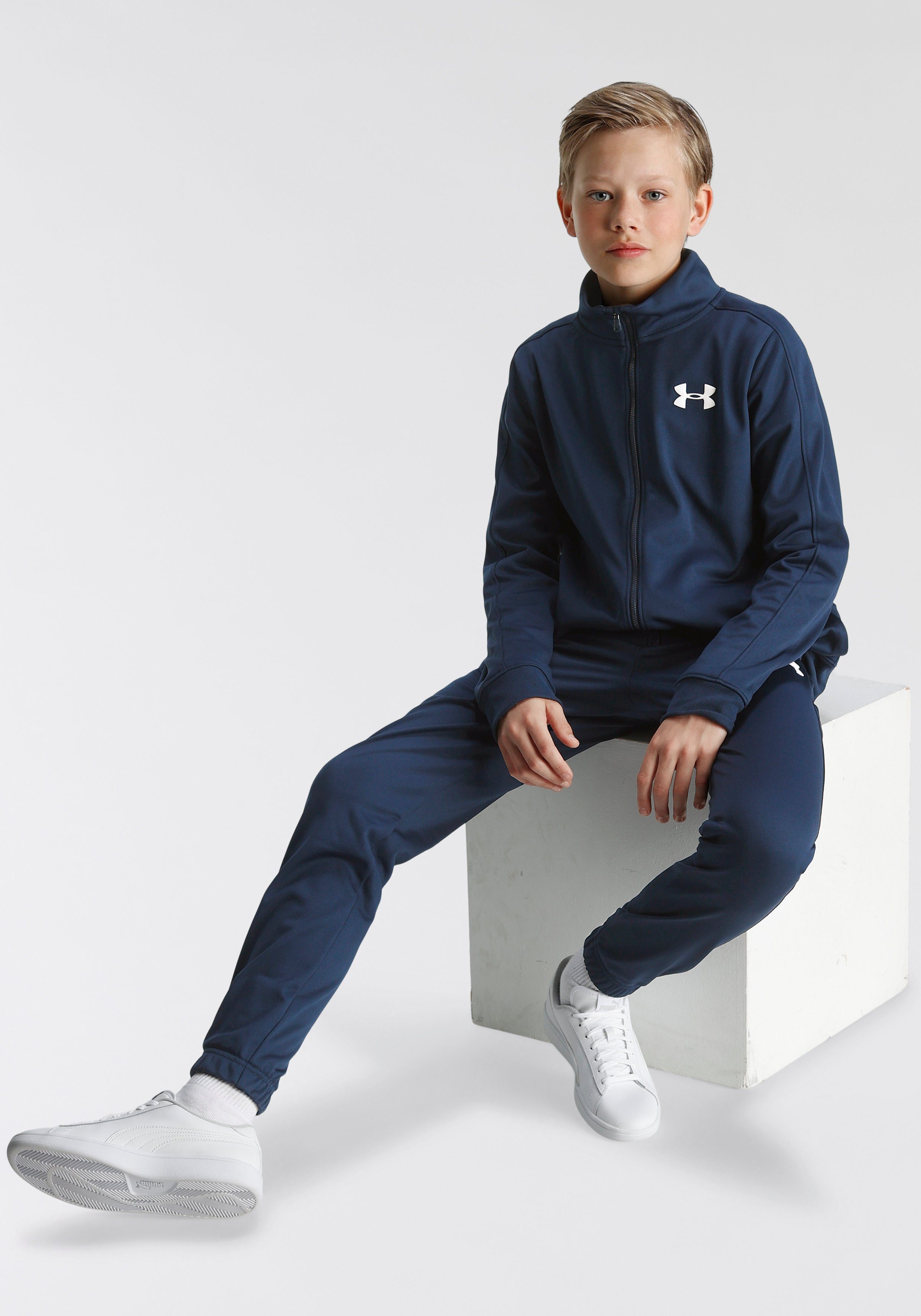 Under Armour® Trainingsanzug UA TRACK blau SUIT KNIT