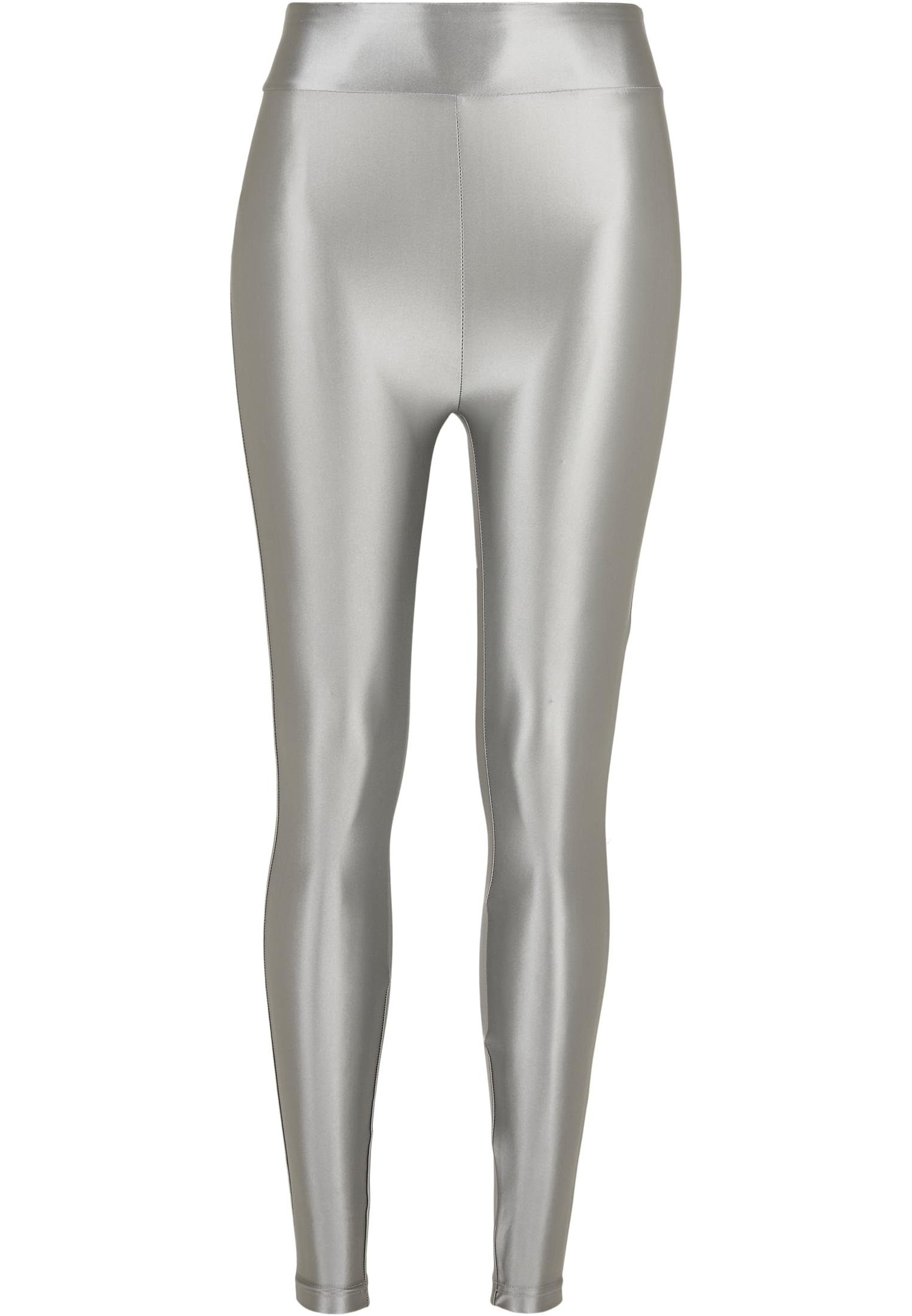 Leggings darksilver Shiny Highwaist (1-tlg) Leggings URBAN Damen CLASSICS Metallic Ladies