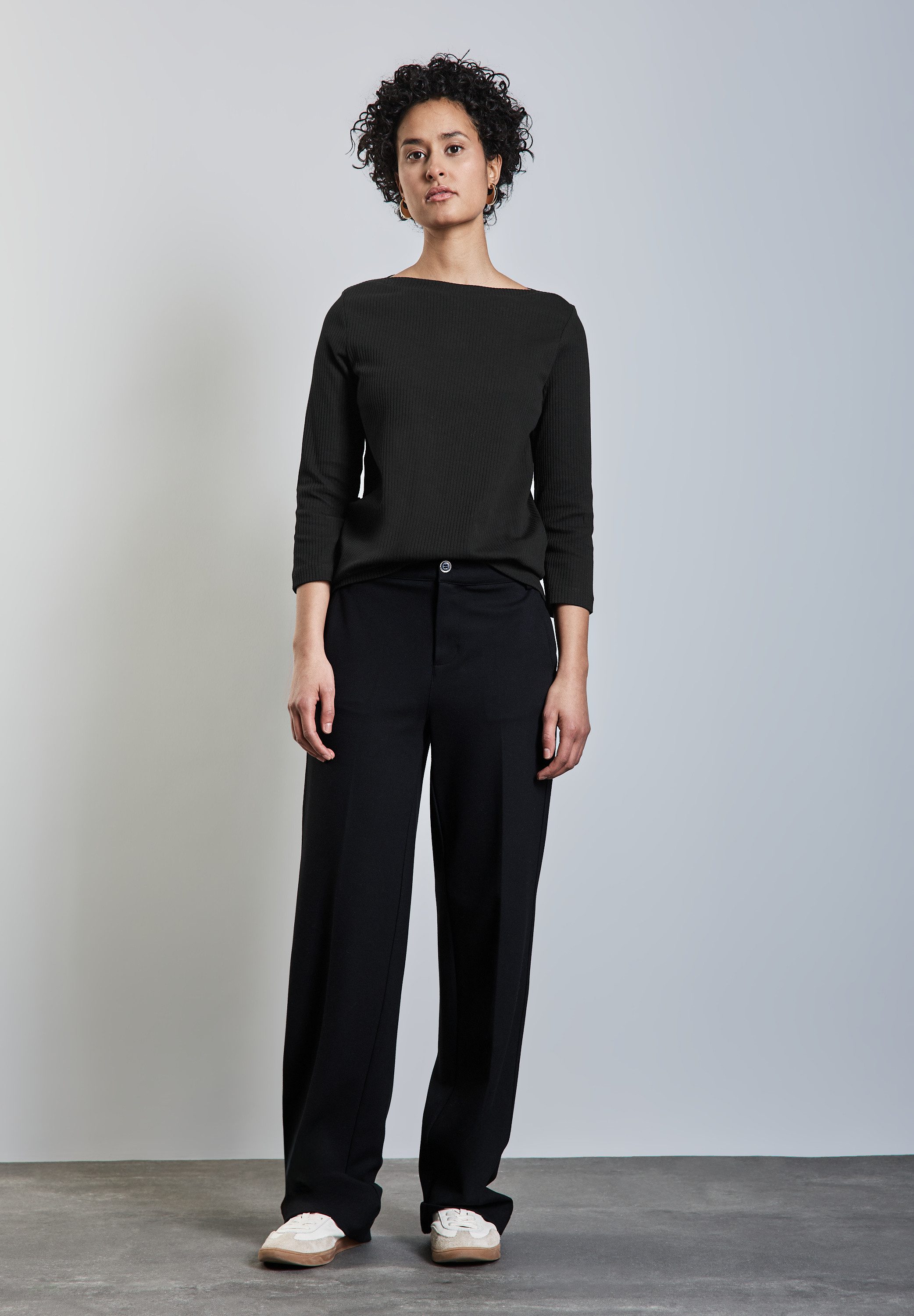 STREET ONE 3/4-Arm-Shirt aus softem Materialmix