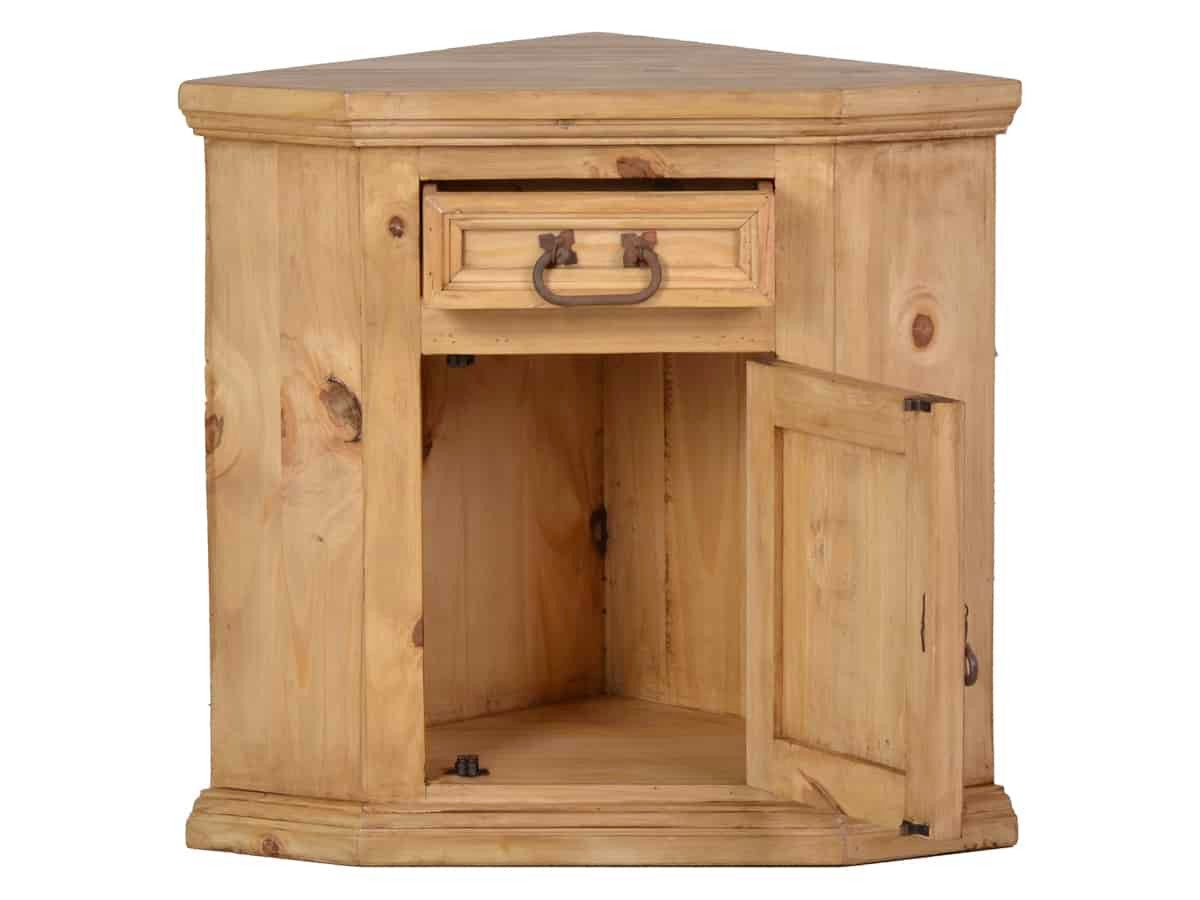 MiaMöbel Eckschrank Mexico aus massivem Pinienholz Honig günstig online kaufen