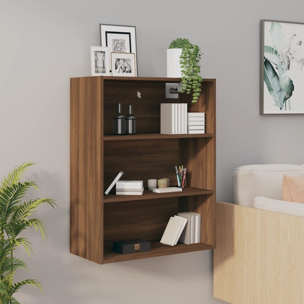 vidaXL Hängeschrank Hängeschrank Braun Eichen-Optik 69,5x32,5x90 cm (1-St)