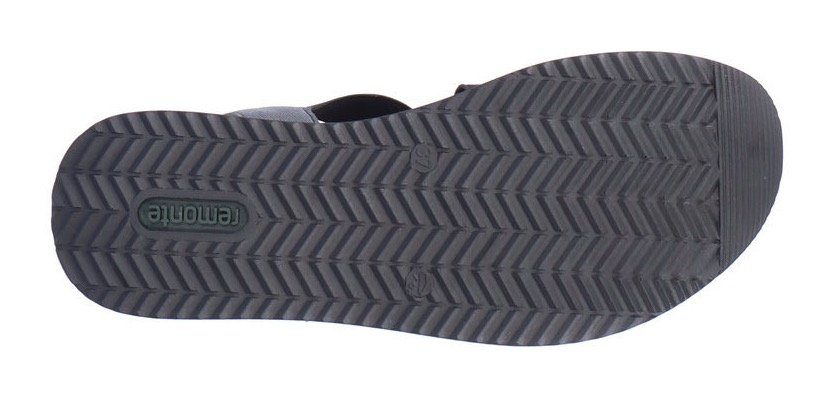 schwarz Weite Gummiriemchen, metallic Sandale mit (weit) Remonte G flexiblen