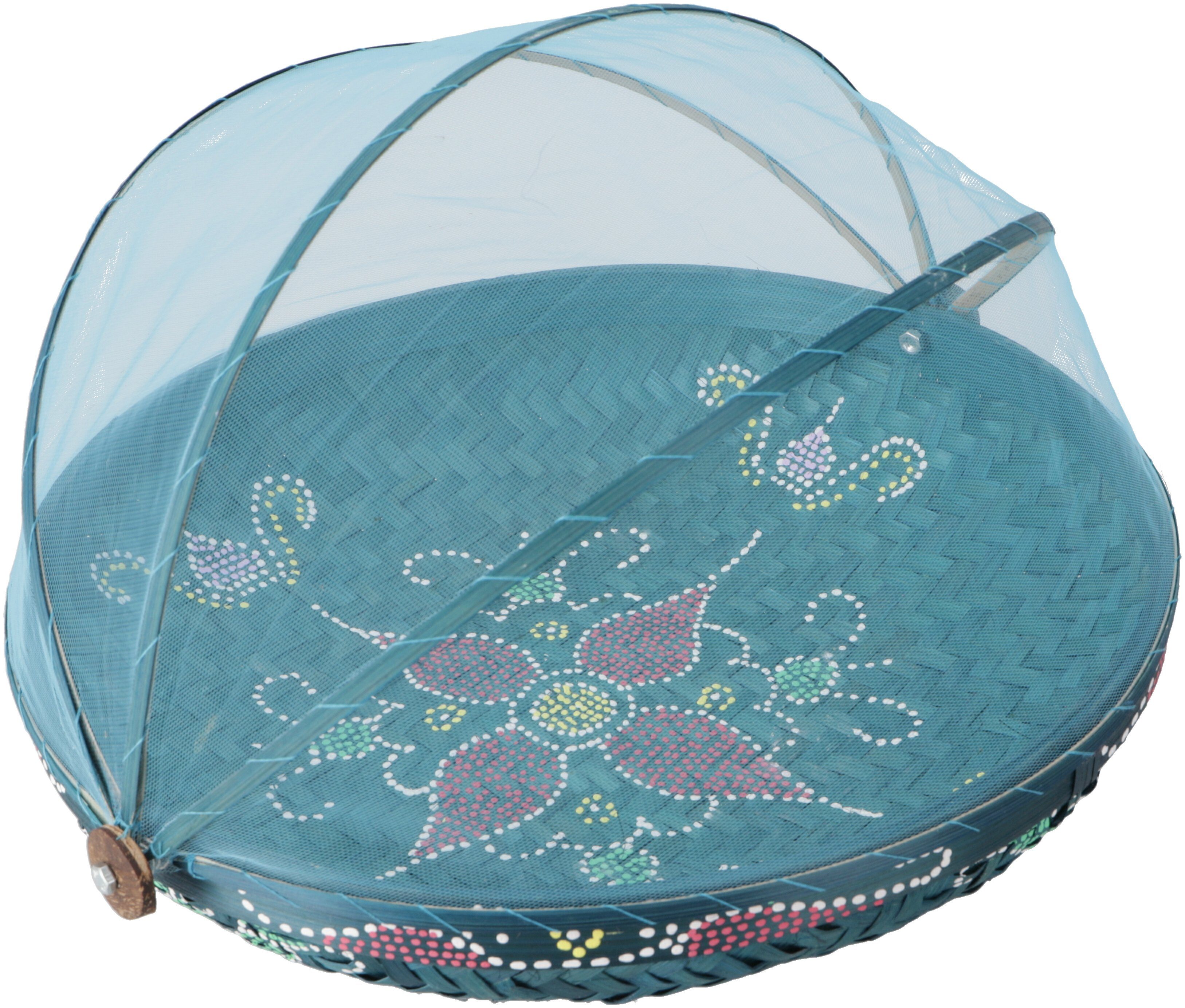 Guru-Shop Dekoobjekt Fliegenschutz Obstkorb in 3 Größen - türkis/.. günstig online kaufen