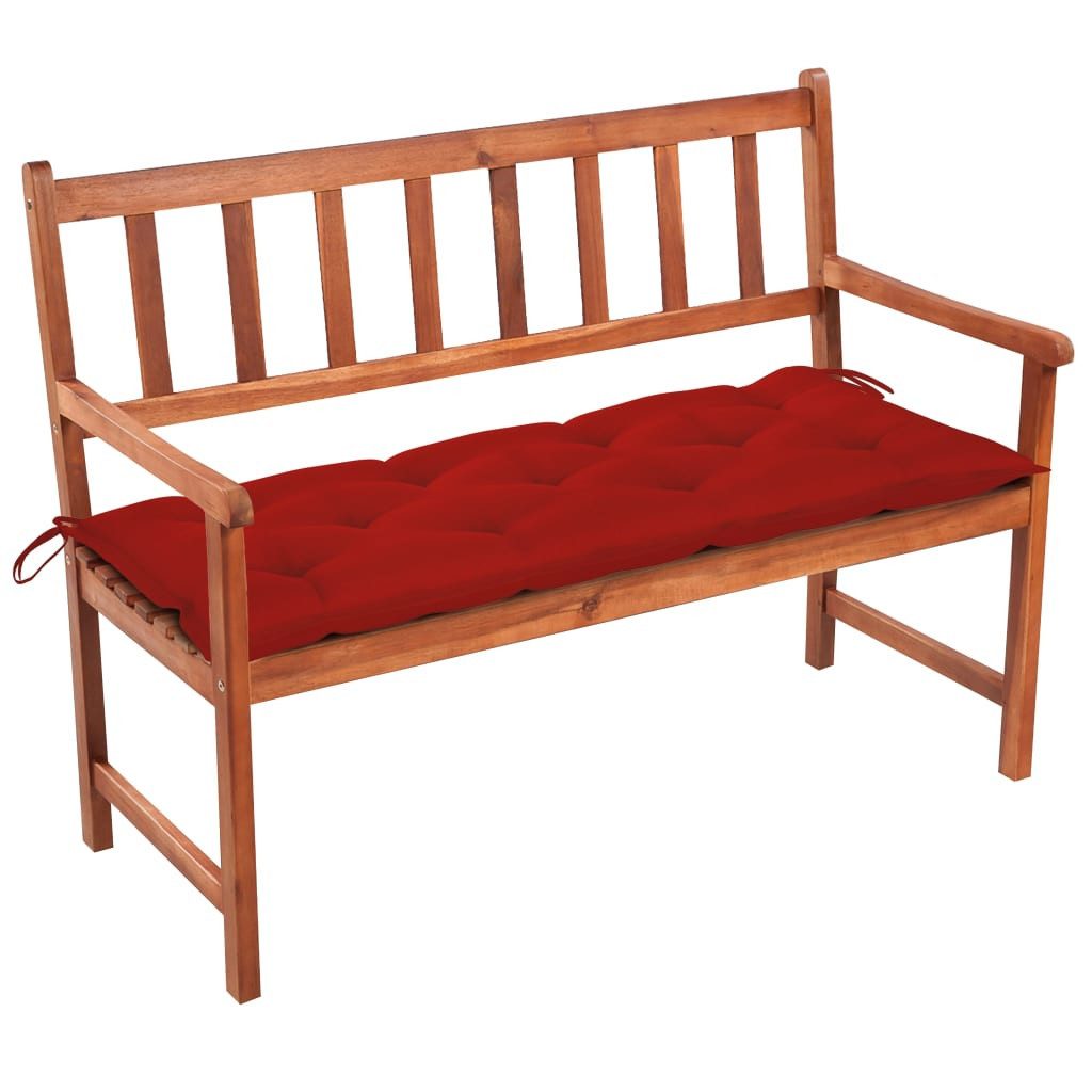 vidaXL Gartenbank Gartenbank mit Auflage 120 cm Massivholz (1-St)
