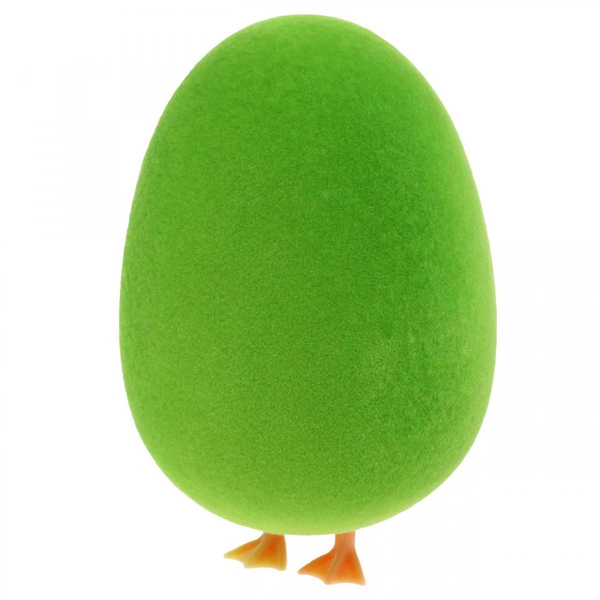 Florists Products Osterei Osterdeko Ei mit Beinen, Grünes Osterei, Dekofigur für, 4 Stück