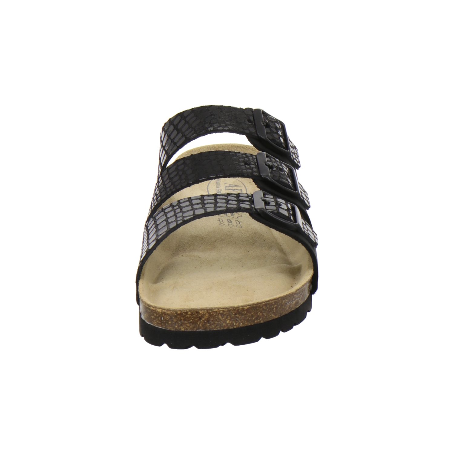 Damen Germany in Leder aus schwarz/crocco Fußbett, Pantolette Made mit AFS-Schuhe für 2133