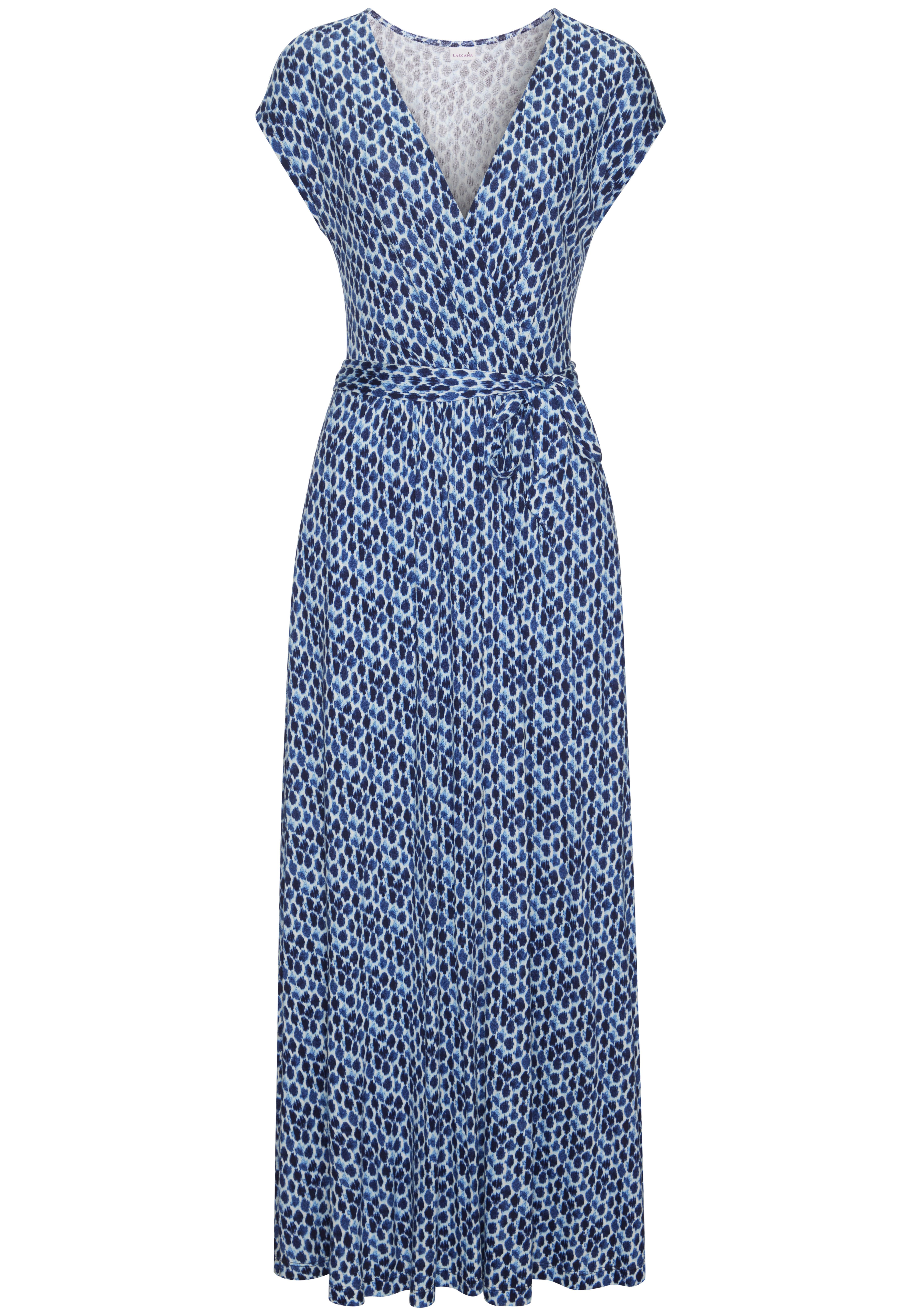 LASCANA Maxikleid mit Bindegürtel, Sommerkleid, Strandkleid günstig online kaufen