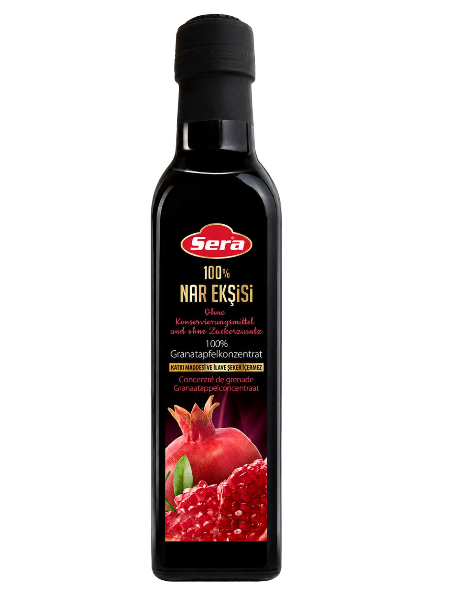 SERA FOOD Saucen 100% Granatapfelkonzentrat 250 ml - Ohne Zuckerzusatz, 100 % Fruchtgehalt, Ohne Zuckerzusatz, Ohne Konservierungsstoffe
