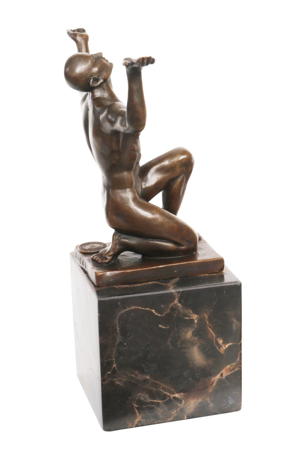 Aubaho Skulptur Skulptur Mann erotische Bronzeskulptur Bronze Figur Kunst S Antik-Stil