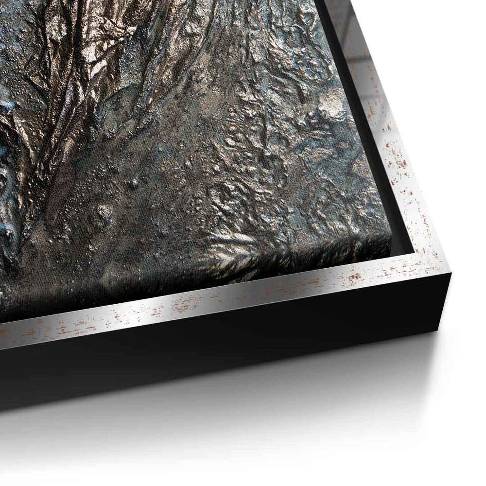 | DOTCOMCANVAS® silberner Rahmen Leinwandbild Silber