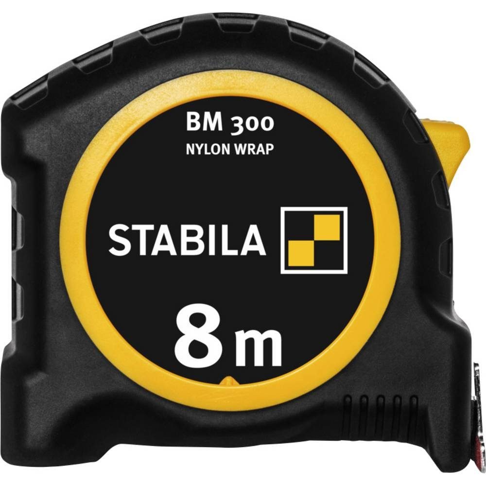 Stabila Maßband Taschenbandmaß BM 300, 8 m, doppelseitige metrische Skala 19574