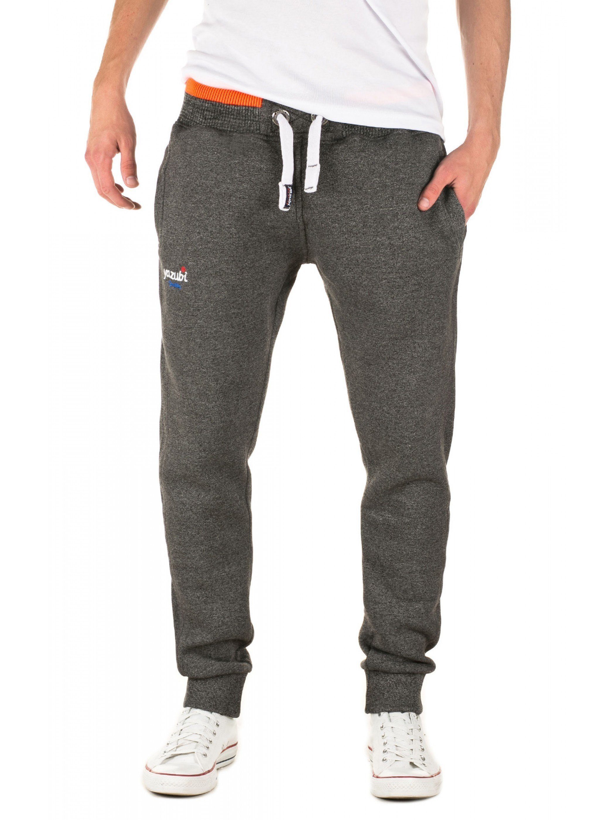 Yazubi Jogginghose 190201) Grau Bund (asphalt mit Lucas Sweatpants elastischem