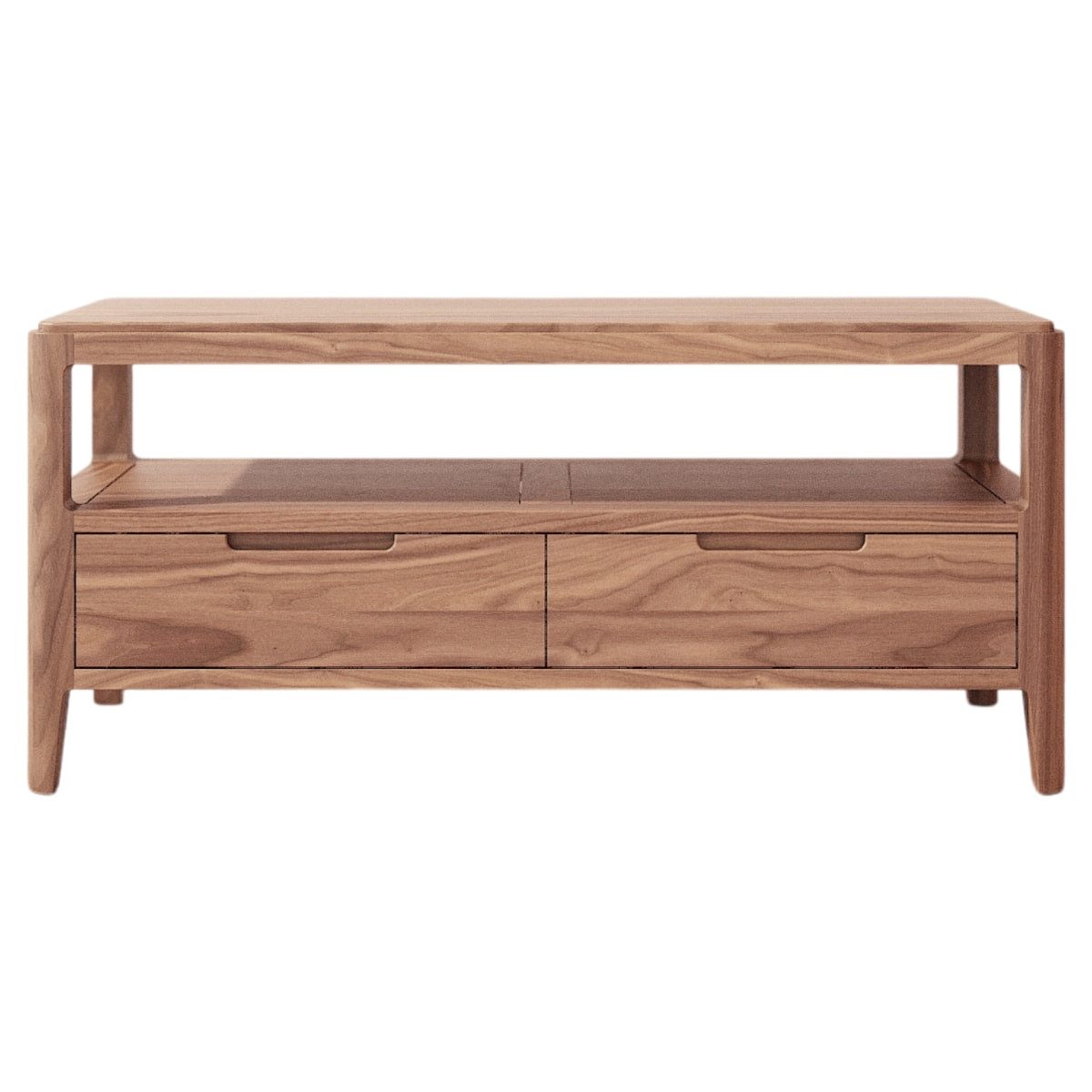 Tikamoon TV-Schrank Arto - TV-Schrank aus massivem Nussbaum 100 cm