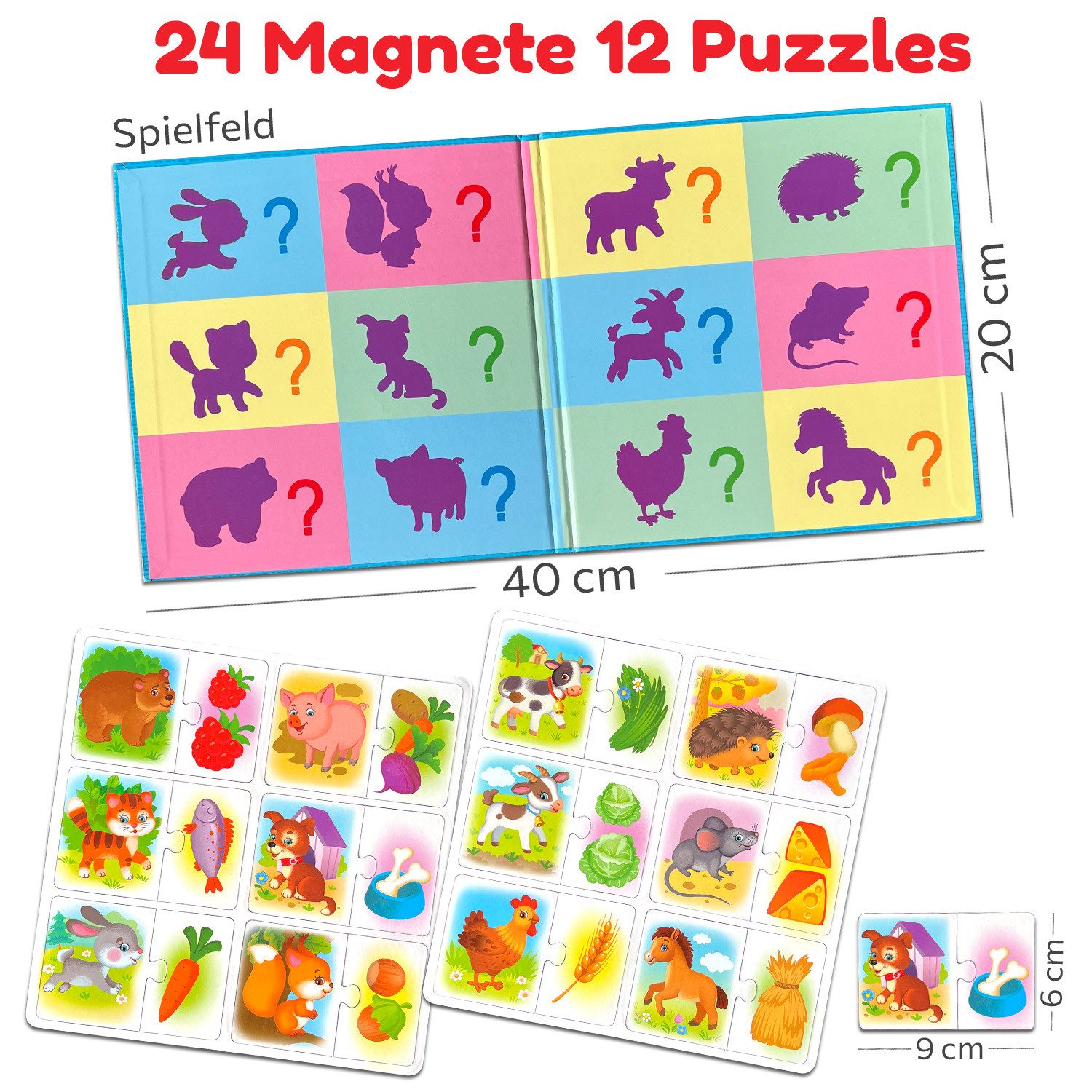 MAGNIKON Lernspielzeug Meine ersten magnetischen Puzzles (Puzzles mit großen Teilen, 24-St., für unterwegs), magnetisch – Bild 4 von 5