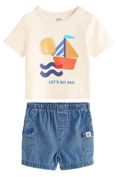 Next T-Shirt & Shorts Baby-T-Shirts und Shorts, 2-teiliges Set (2-tlg)