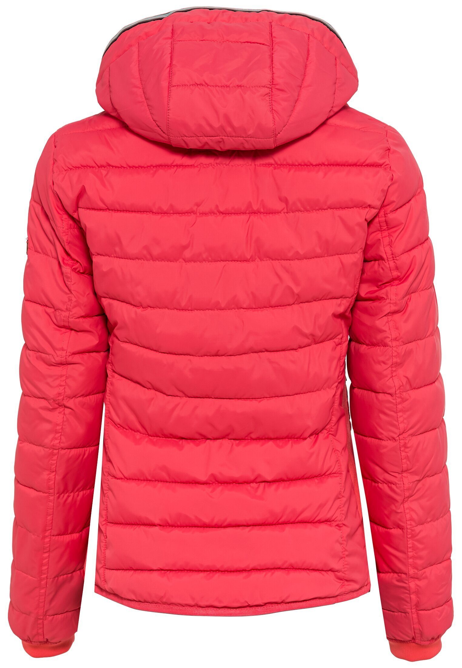 Pink active recyceltem Steppjacke Polyester camel aus