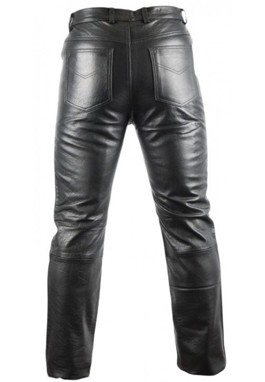 MDM Lederhose Herren Lederhose Bikerjeans aus echtem Rindsleder günstig online kaufen