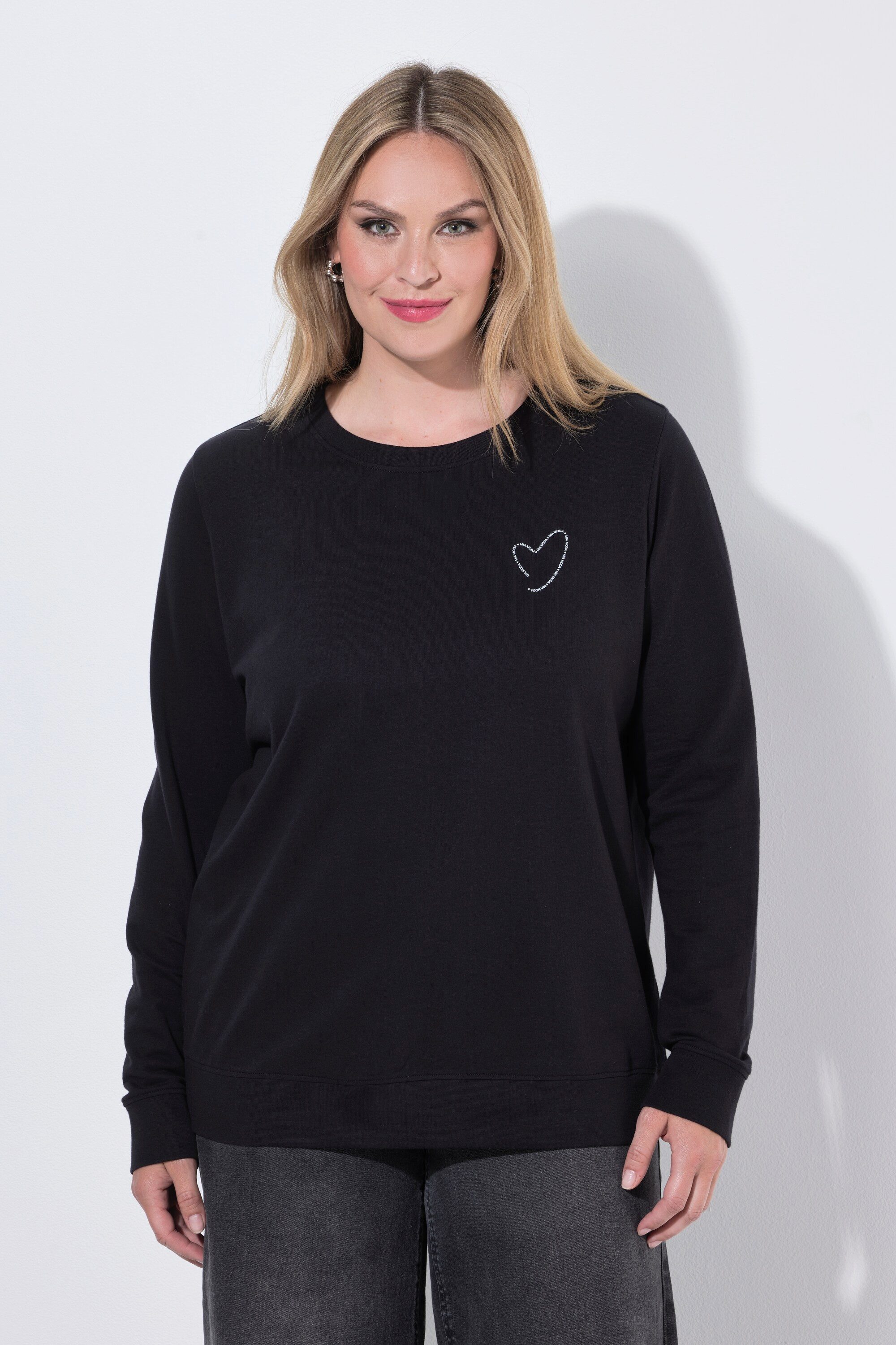 MIAMODA Sweatshirt Sweatshirt Komfort Fit kleiner Druck
