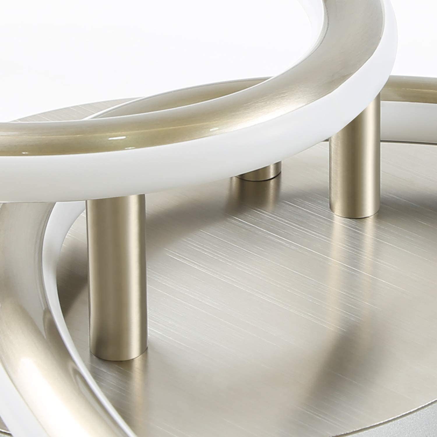 ZMH LED Deckenleuchte Deckenleuchte wohnzimmer in 2 Ring Design, LED fest integriert, Warmweiß