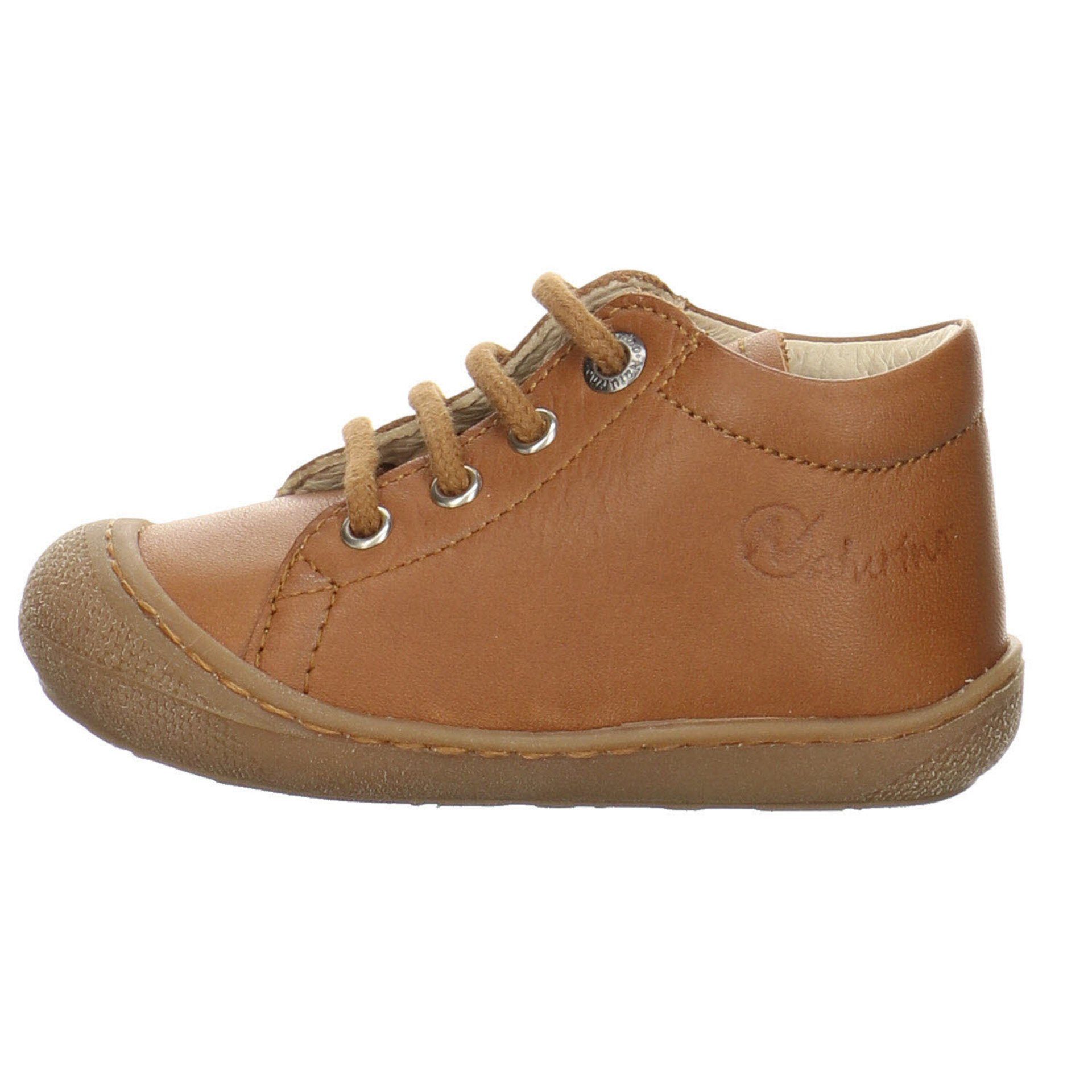 cognac Krabbelschuhe Glattleder spazzolato Naturino Lauflernschuhe Lauflernschuh Baby