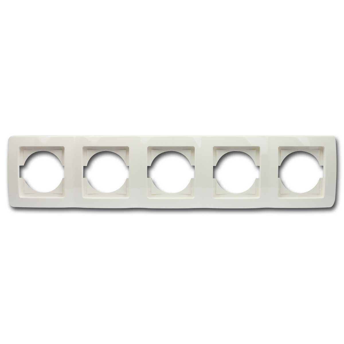TEM Rahmen EKONOMIK 5-fach UP-Rahmen horizontal, weiß