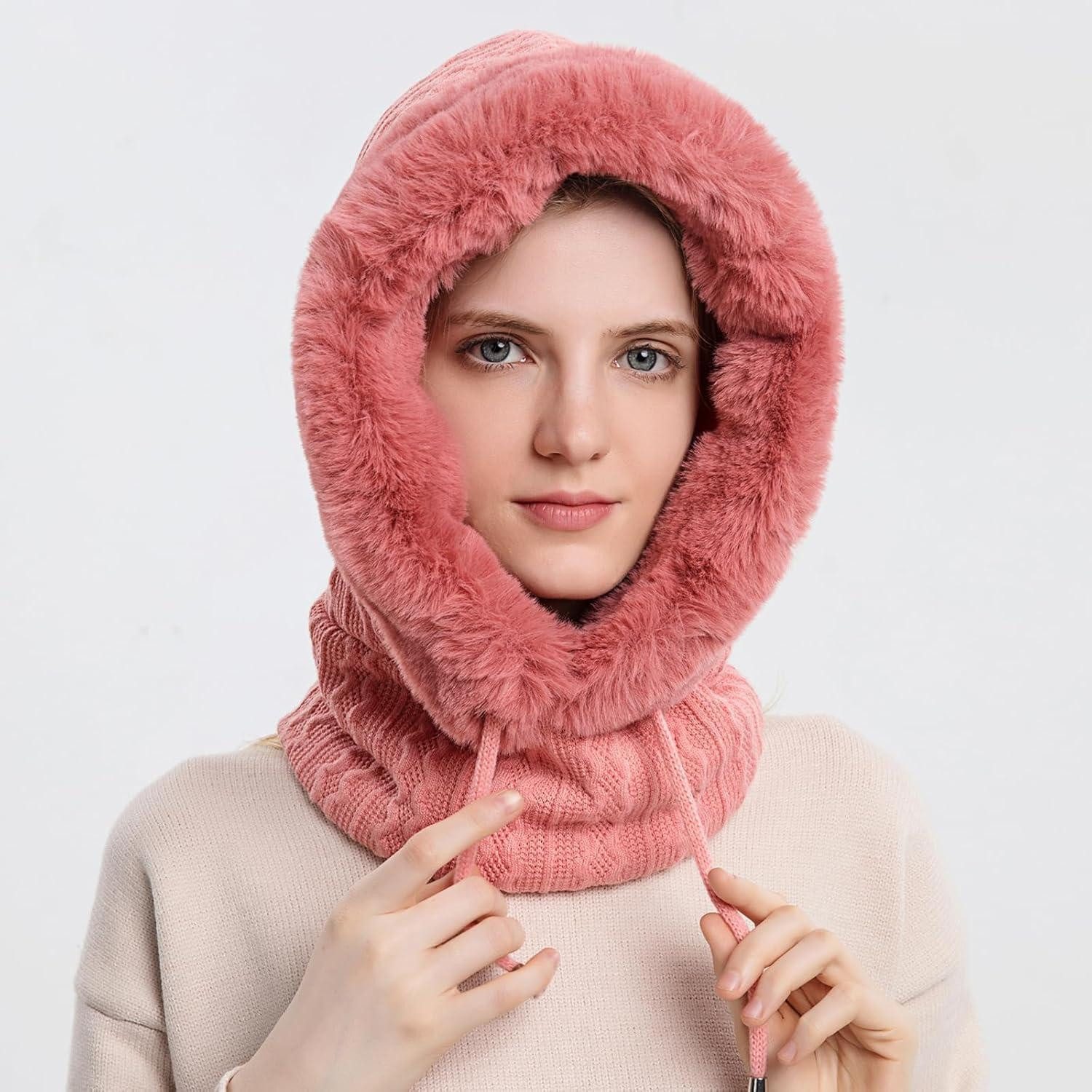 LuxusKollektion Sturmhaube Sturmhaube Balaclava Gesichtsmaske Kapuzenschal Einheitsgröße H-Rot-08