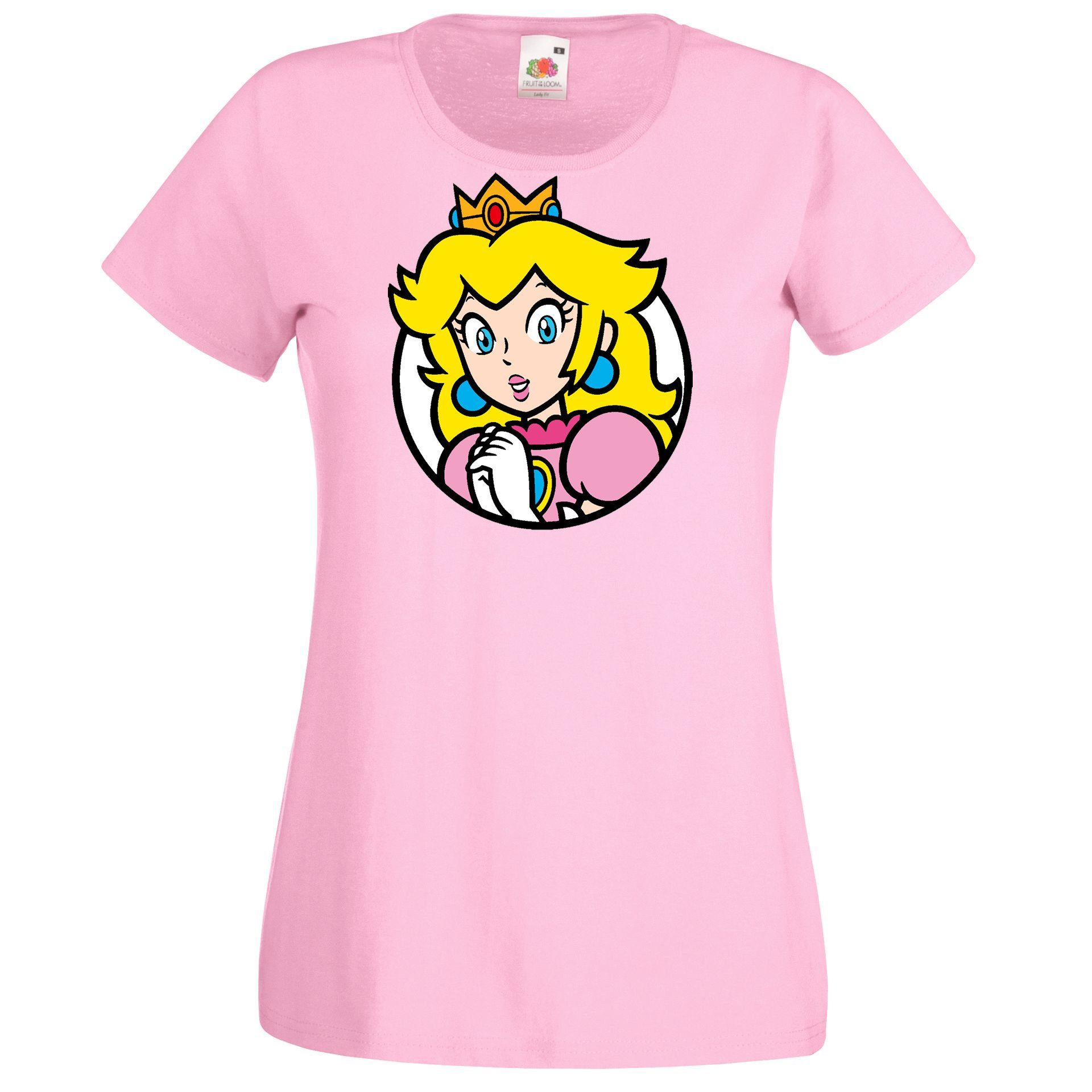 Youth Designz T-Shirt Peach Damen Shirt mit Retro Prinzessin Print