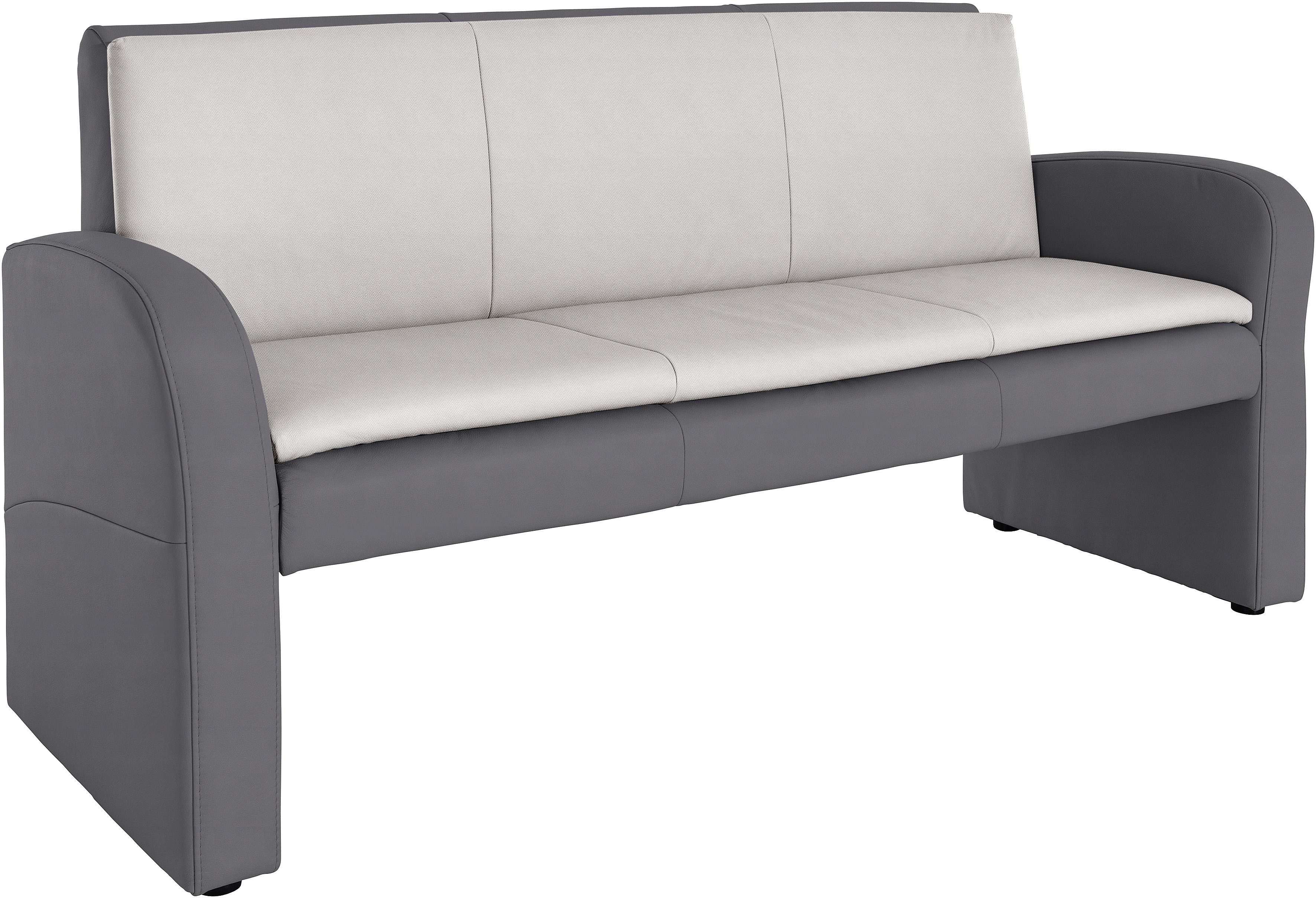 exxpo - sofa fashion Hockerbank Cortado, 3-Sitzer Küchensofa mit hohem Sitzkomfort, hohe Bodenfreiheit, schöne Detailverarbeitung