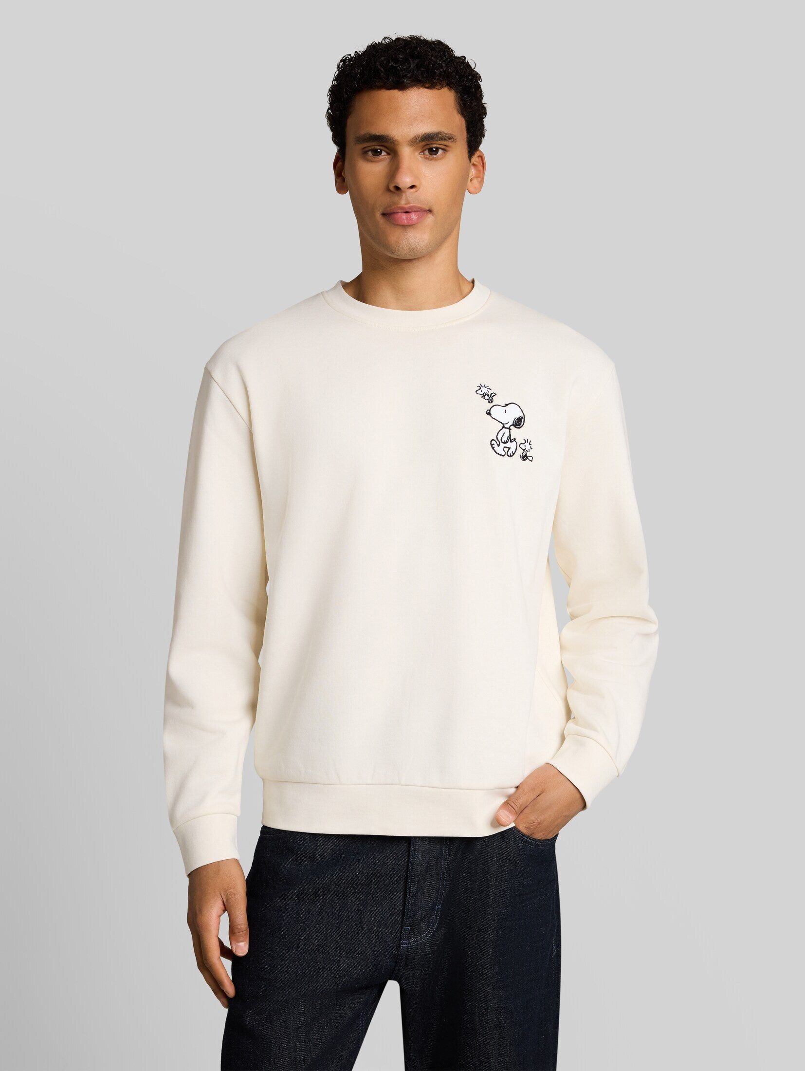 TOM TAILOR Denim Sweatshirt Strick & Sweatshirts Relaxed Fit Sweatshirt mit Snoopy-Rückenprint