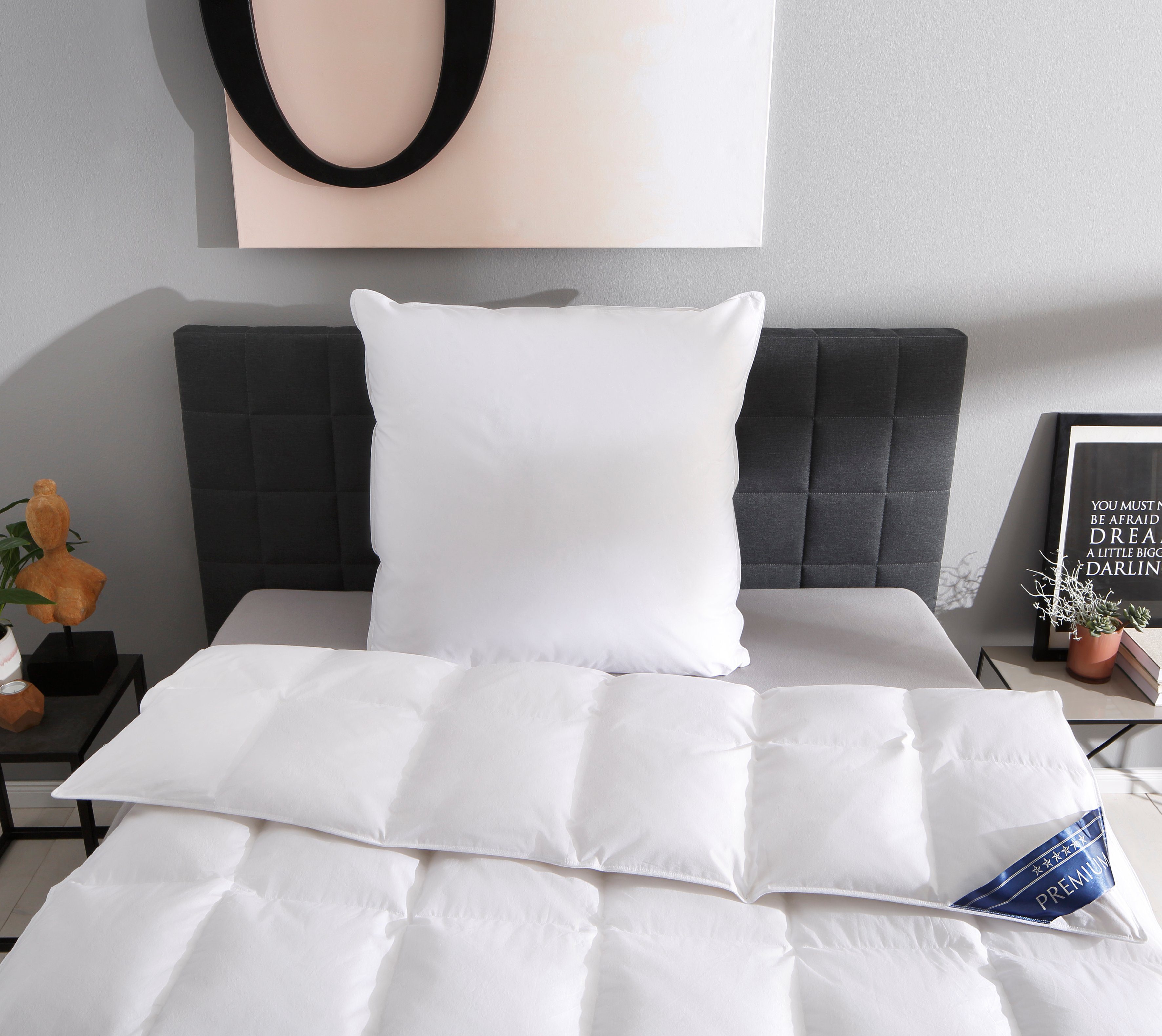 Otto Keller Gänsedaunenbettdecke + Kopfkissen Bella, Bettwaren-Set in 135x2 günstig online kaufen