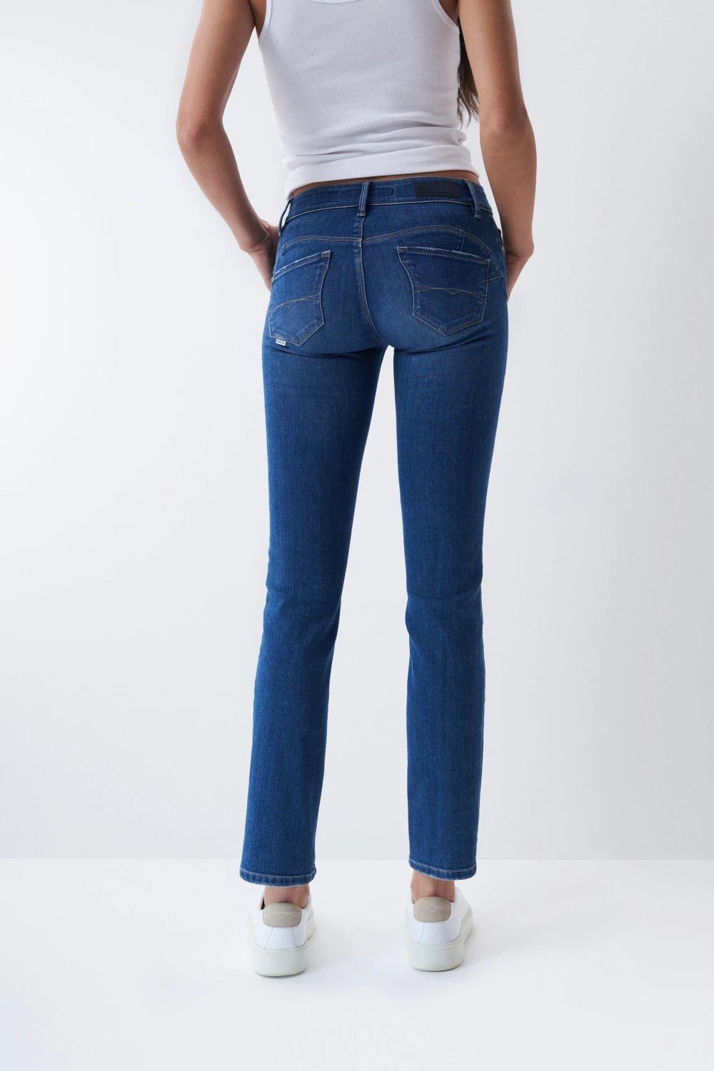 126669.8503 PUSH wash UP medium WONDER JEANS Salsa Stretch-Jeans SALSA blue