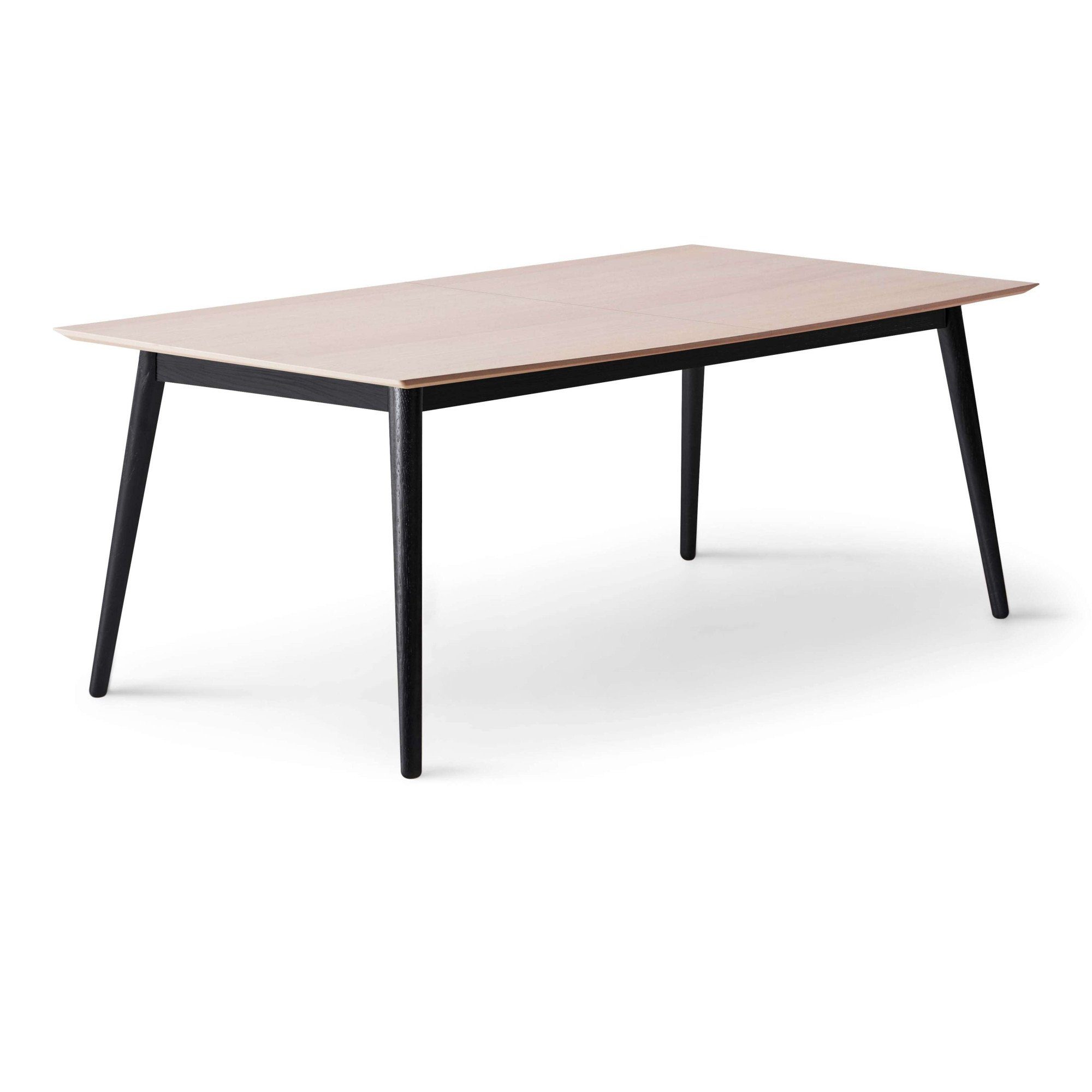 Hammel Furniture Esstisch Meza Designtisch mit Auszugsfunktion und 2 Einlegeplatten, bootsförmige Tischplatte MDF, Massivholzgestell, in zwei Breiten