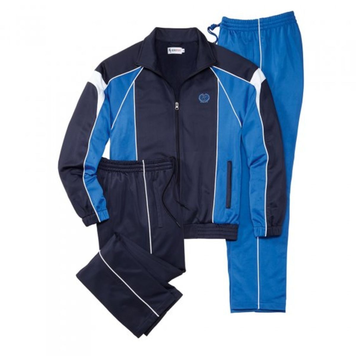 eurotops Trainingsanzug (3-tlg), bestehend aus 1 Jacke und 2 Hosen