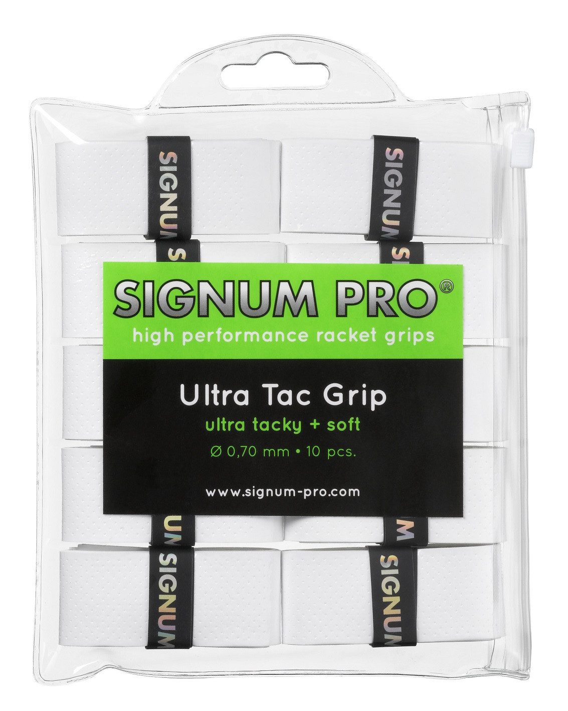 Griffband Overgrip Ultra Tac 0.70mm weiss 10er Clip-Beutel