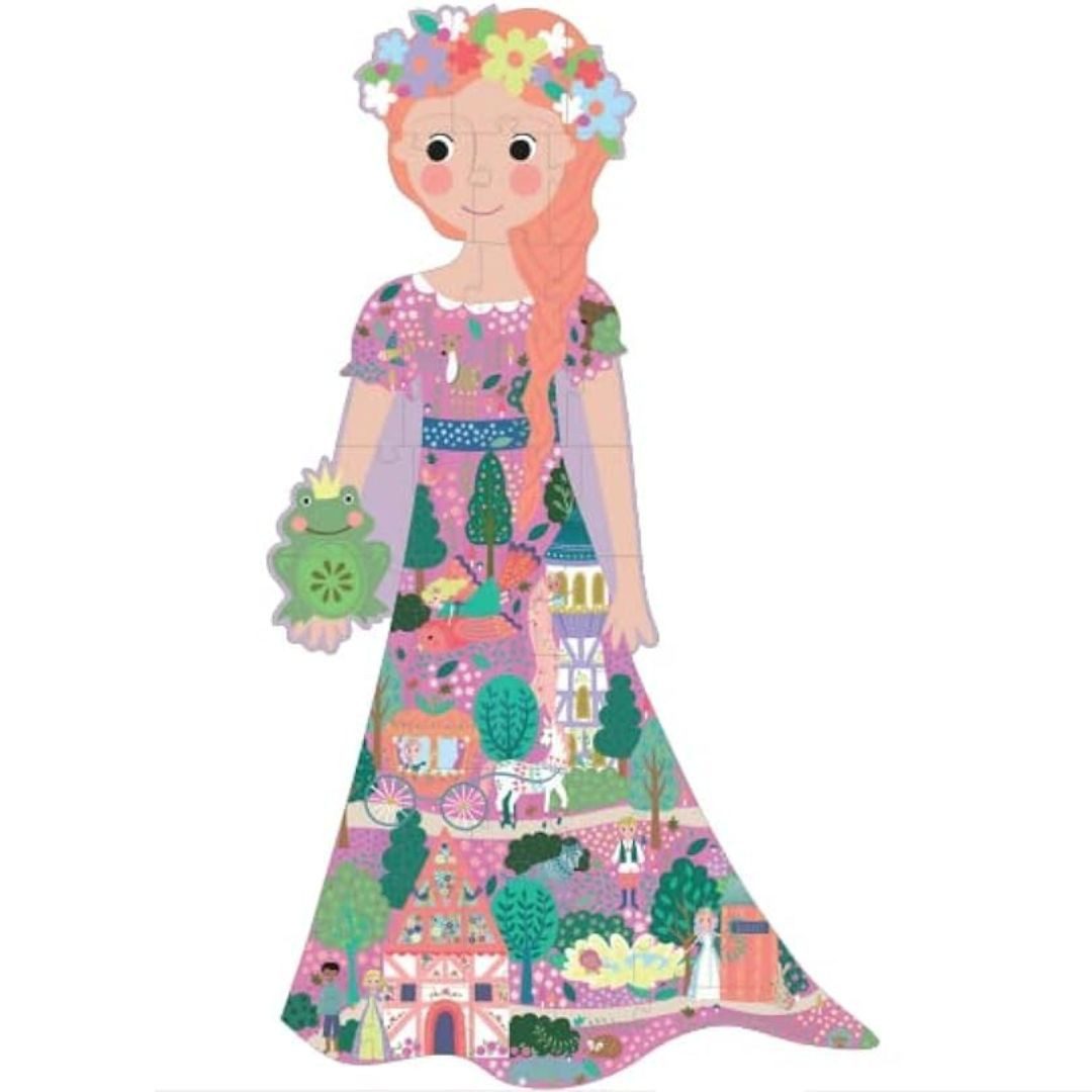 suebidou Puzzle Märchenprinzessin Jigsaw Formpuzzle 40 Teile für Kinder, 40 Puzzleteile, nachhaltig, kreativ