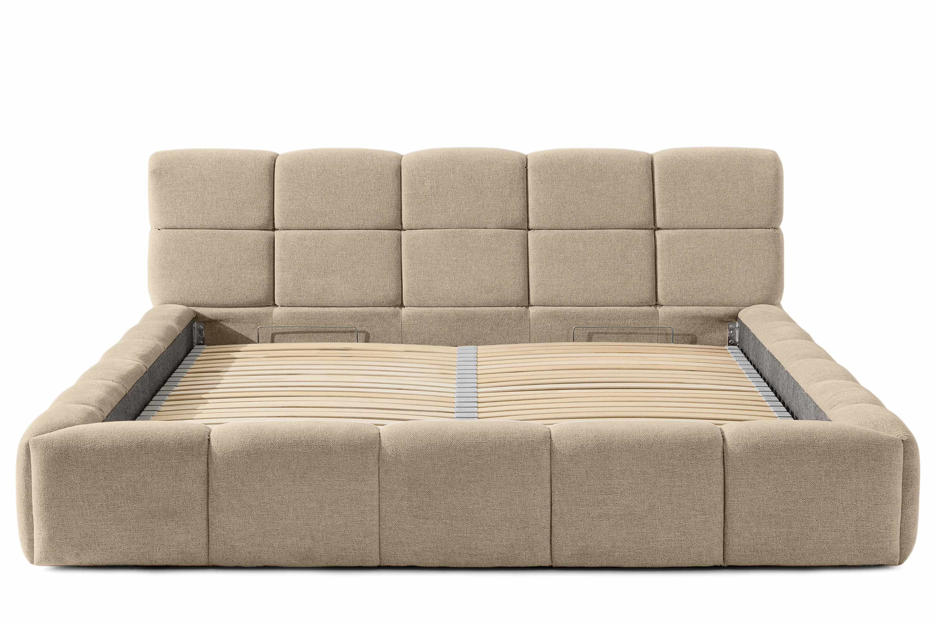 KONSIMO® Polsterbett Doppelbett AERI mit Stauraum, günstig online kaufen